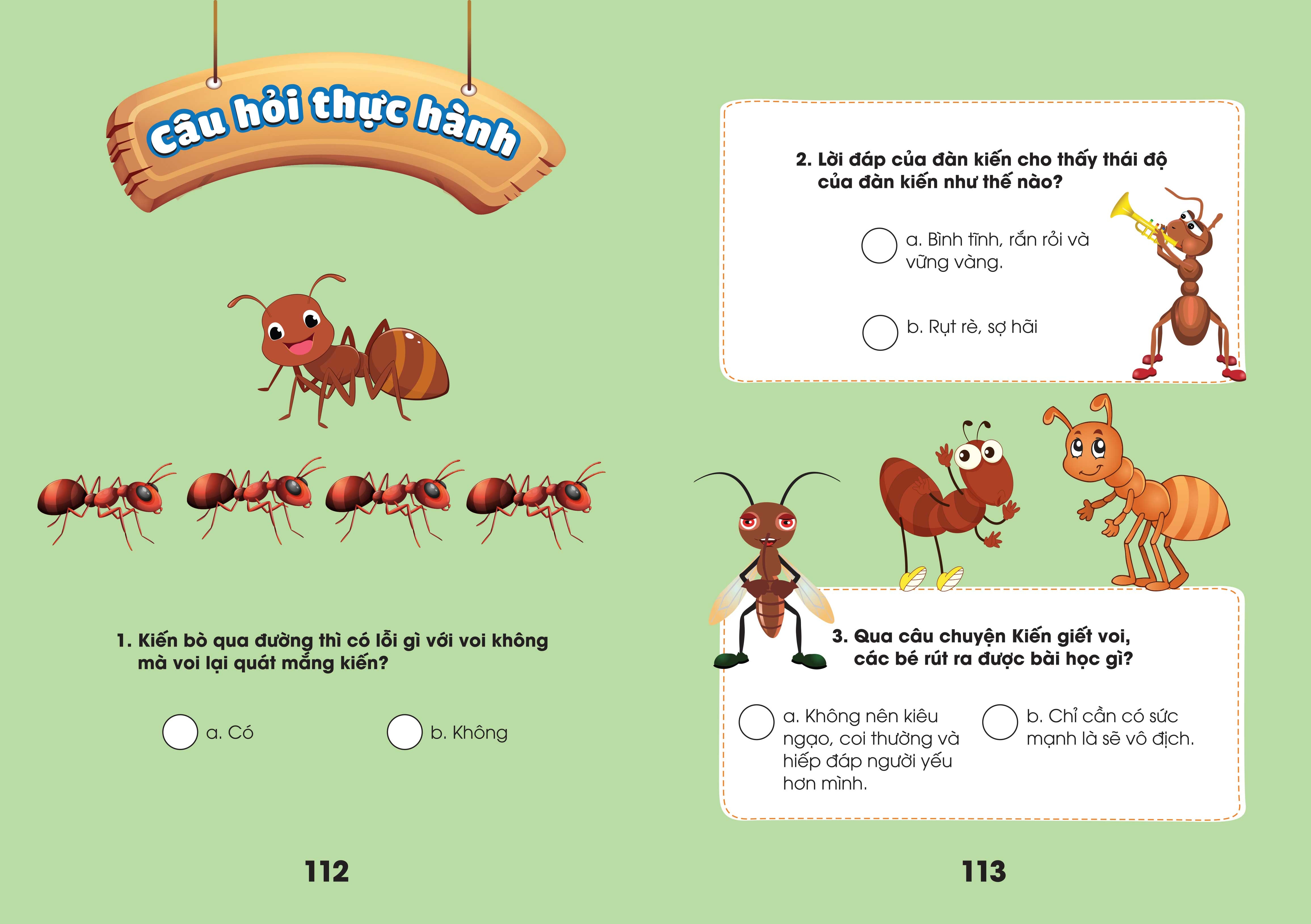 bộ sách cho bé học chữ - truyện ngụ ngôn và câu hỏi thực hành ý nghĩa - tập 2
