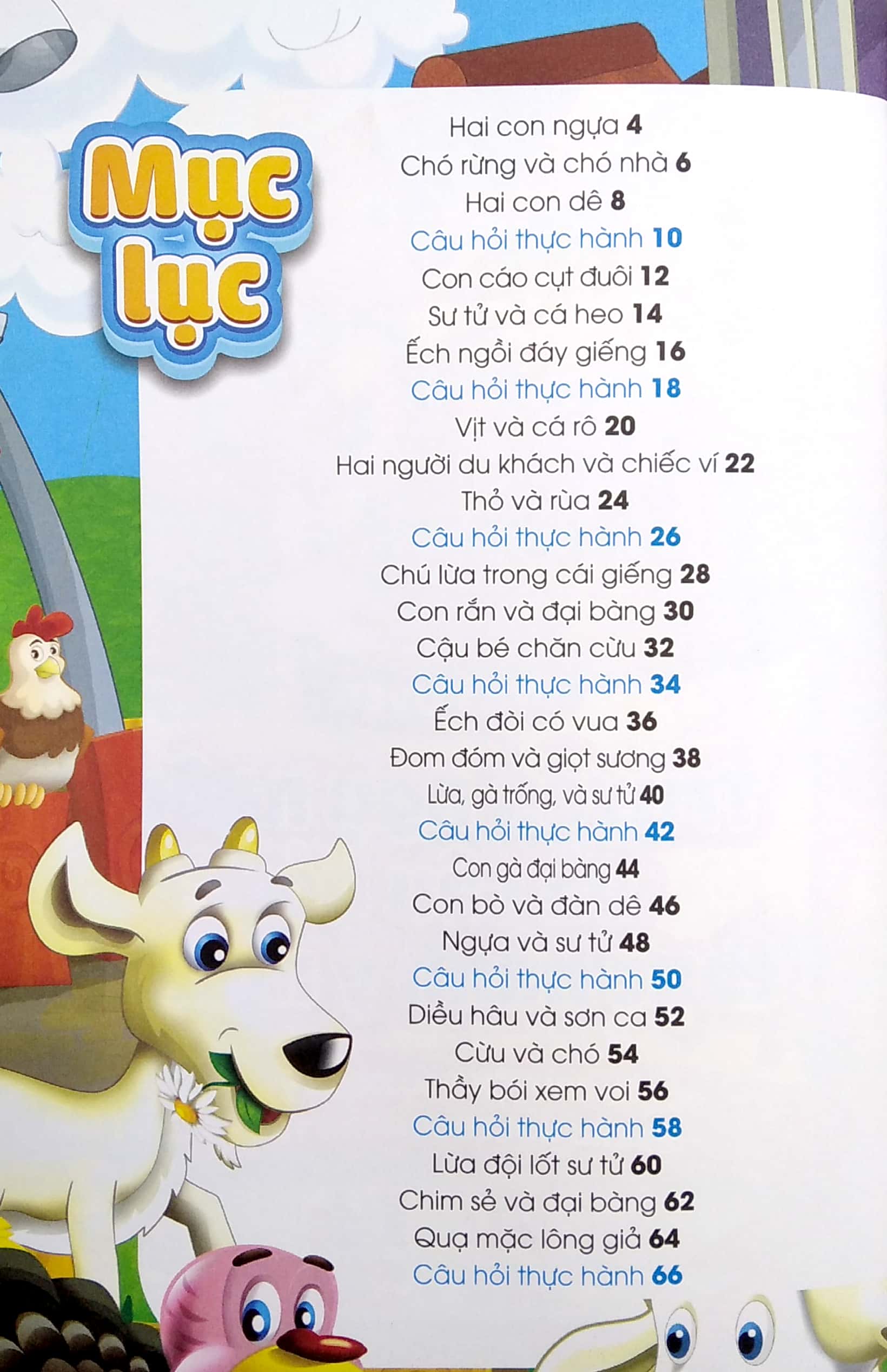 bộ sách cho bé học chữ - truyện ngụ ngôn và câu hỏi thực hành ý nghĩa - tập 2