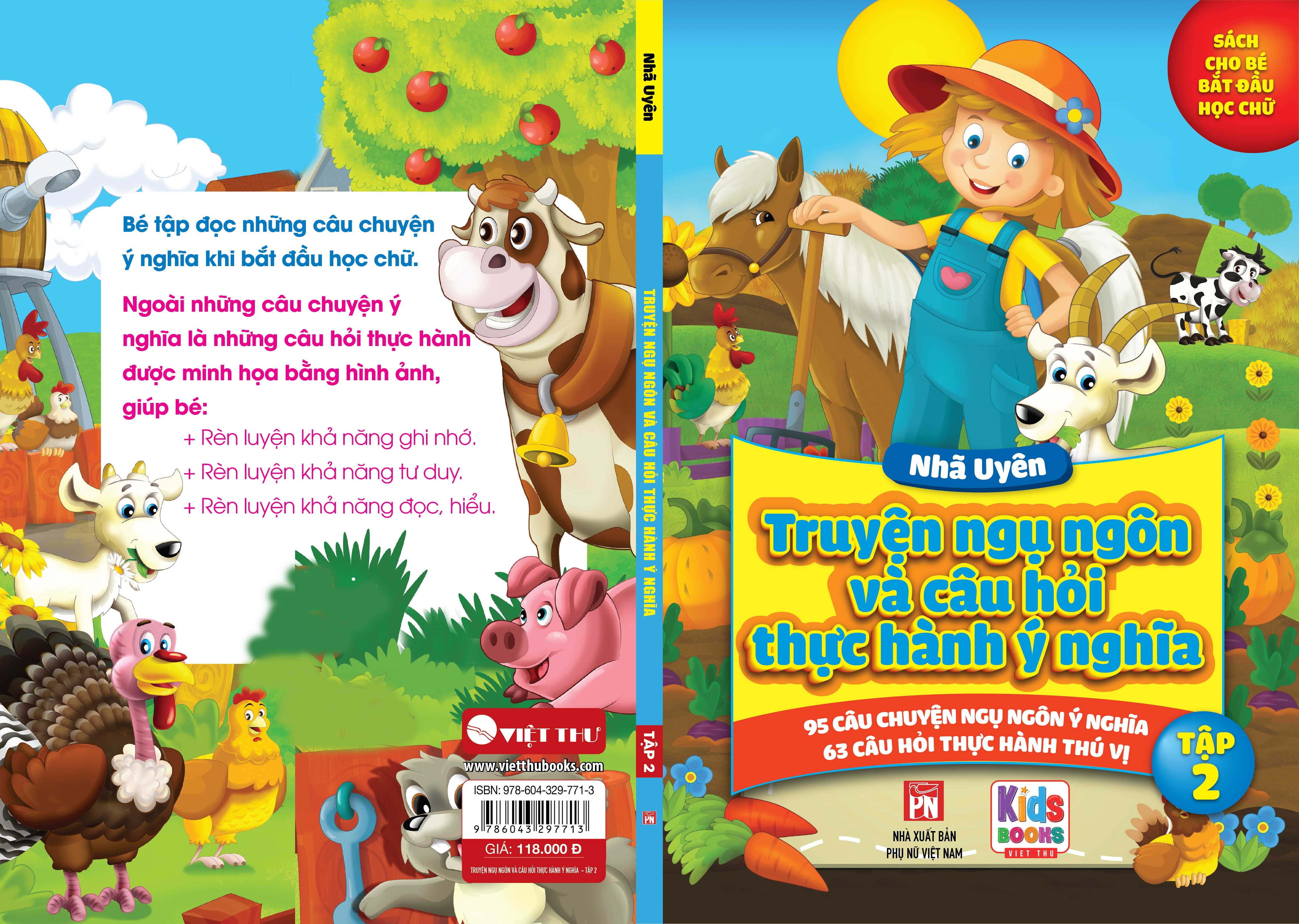 bộ sách cho bé học chữ - truyện ngụ ngôn và câu hỏi thực hành ý nghĩa - tập 2
