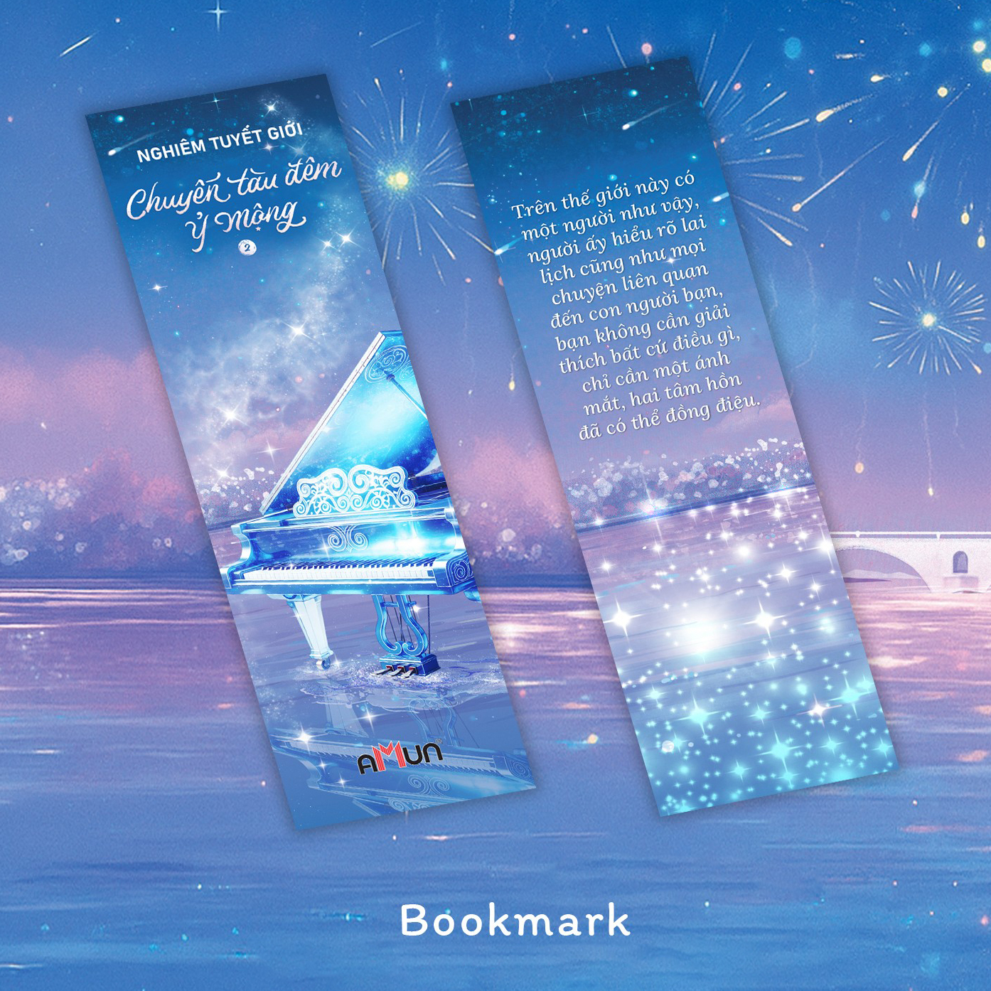 Bo Sach Chuyen Tau Dem Y Mong - Tap 1 + Tap 2 (Bo 2 Tap) - Ban Dac Biet - Tang Kem 2 Bookmark + 1 Postcard + 2 The Ve Hologarm Van Tuyet Thoi - Lau Ngu + 1 Standee Mica
