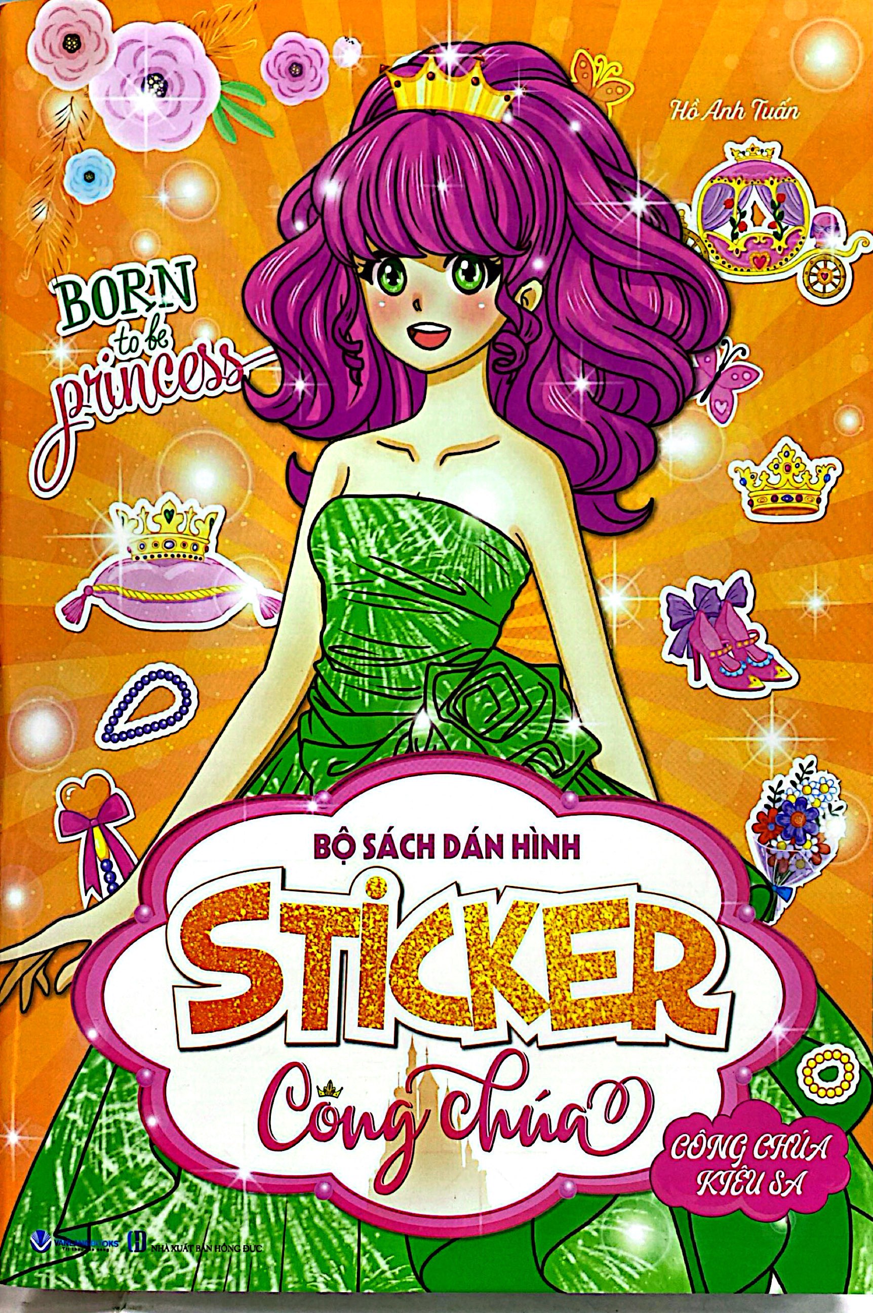 bộ sách dán hình - sticker công chúa - công chúa kiêu sa