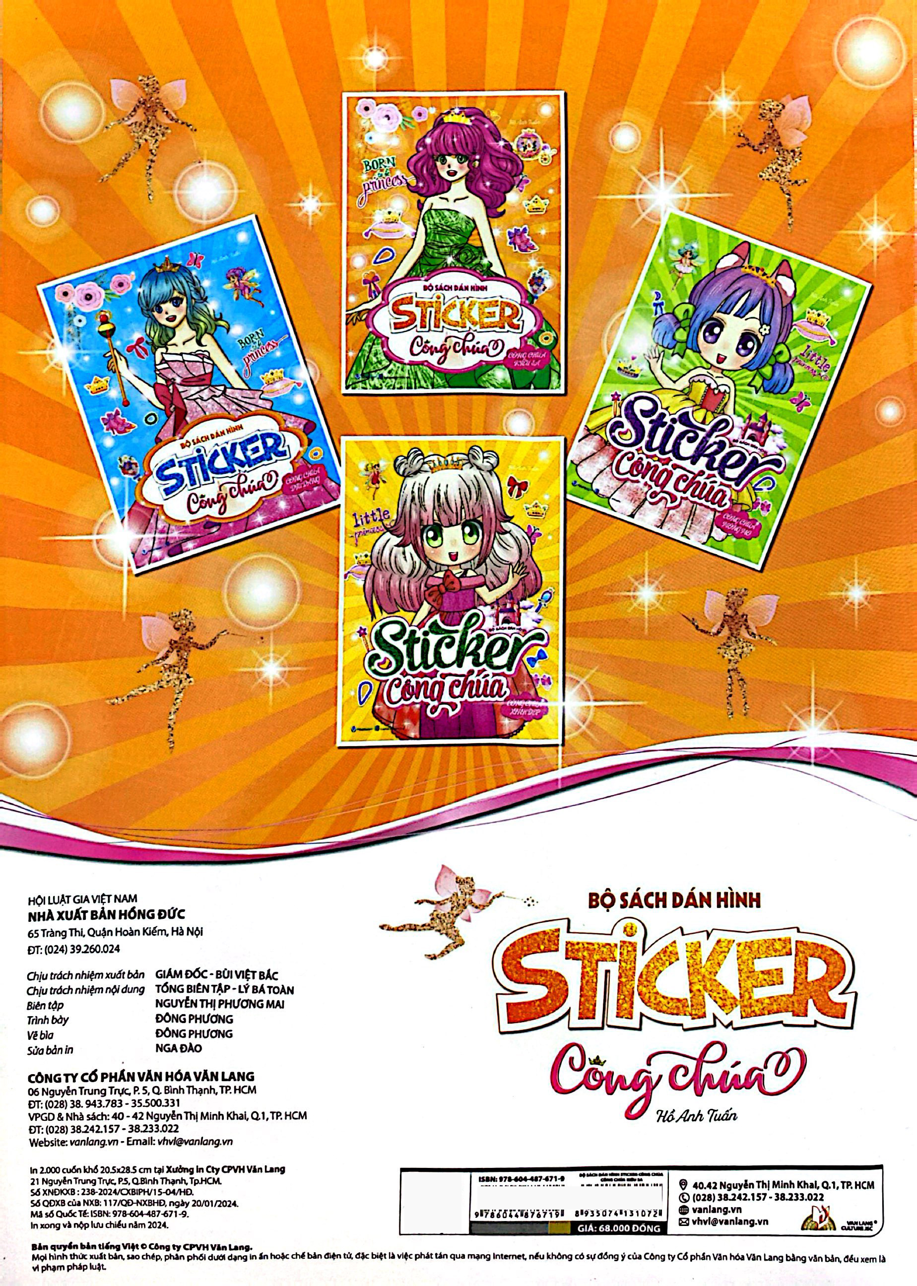 bộ sách dán hình - sticker công chúa - công chúa kiêu sa