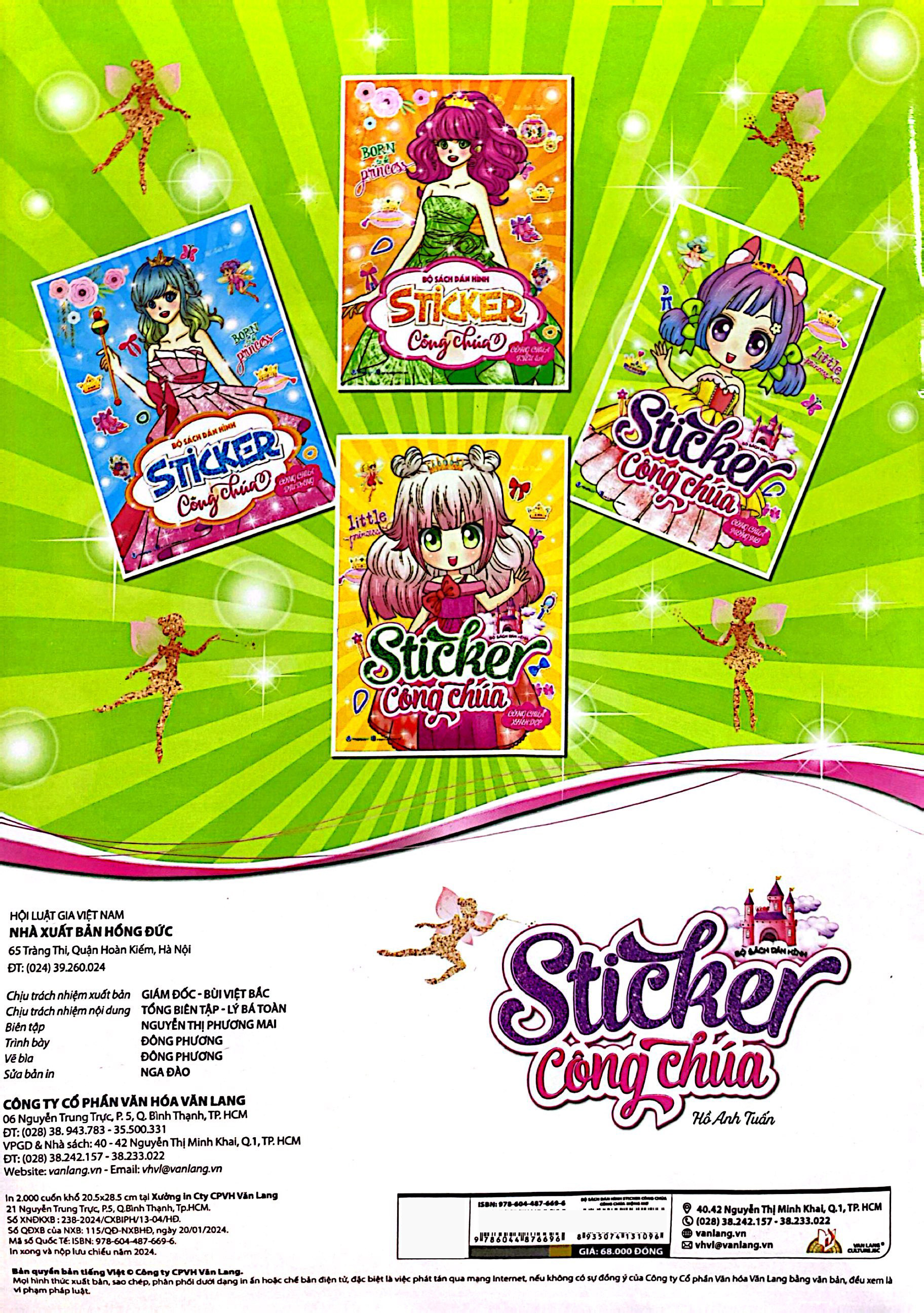 bộ sách dán hình - sticker công chúa - công chúa mộng mơ