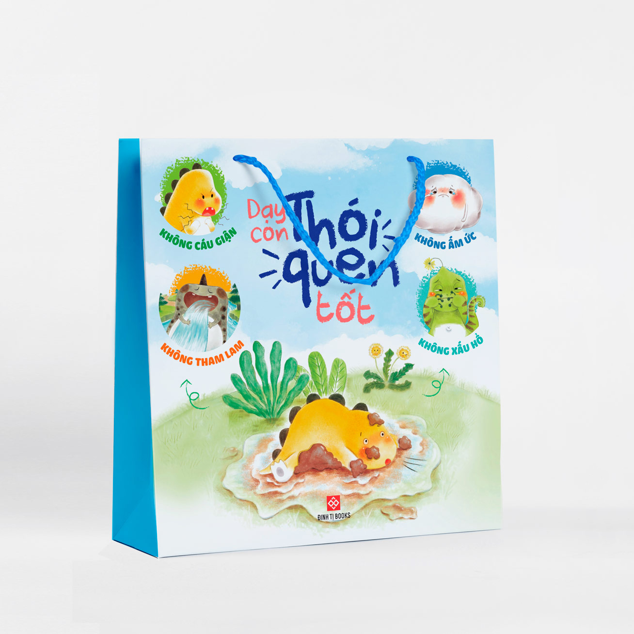 Bo Sach Day Con Thoi Quen Tot- Khong Cau Gian + Khong Tham Lam + Khong Am Uc + Khong Xau Ho (Tui 4 Tap)