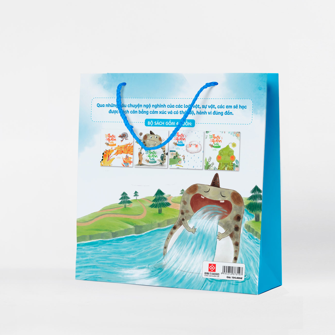 Bo Sach Day Con Thoi Quen Tot- Khong Cau Gian + Khong Tham Lam + Khong Am Uc + Khong Xau Ho (Tui 4 Tap)