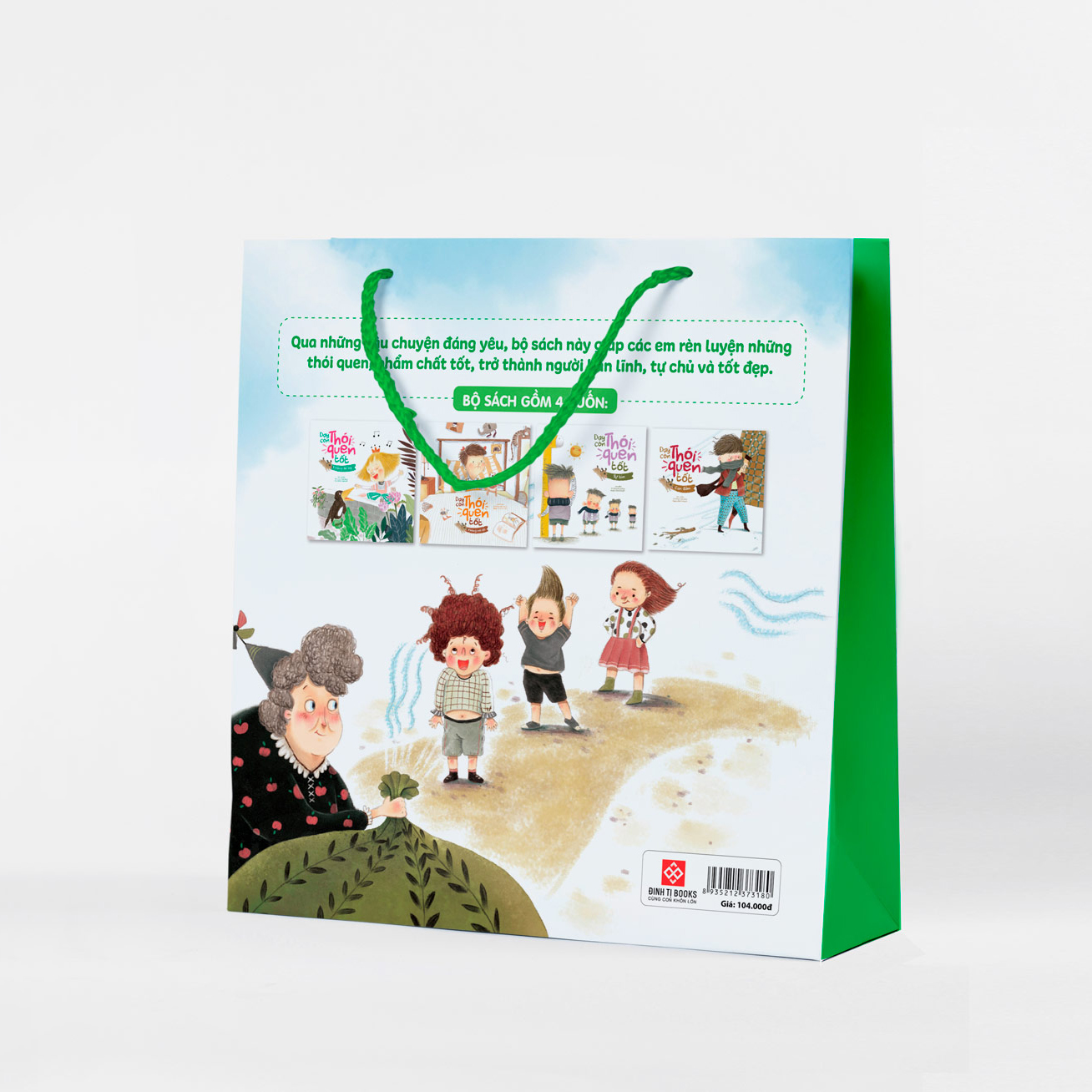 Bo Sach Day Con Thoi Quen Tot - Tu Tin + Can Dam + Khong Noi Doi + Khong Do Ky (Tui 4 Cuon)