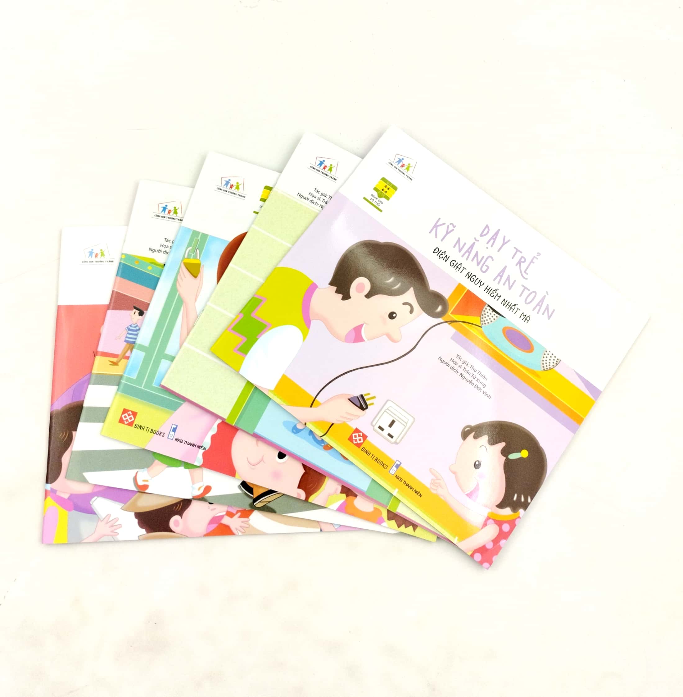 bộ sách dạy trẻ kỹ năng an toàn (bộ 5 cuốn)