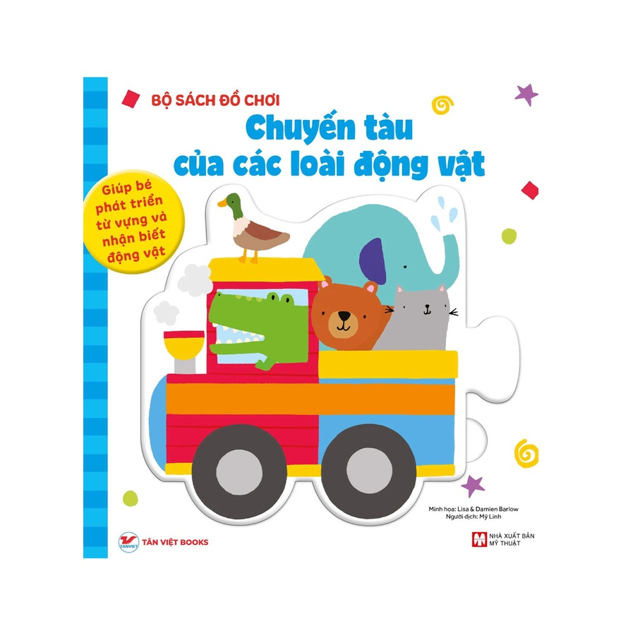 bộ sách đồ chơi - chuyến tàu của các loài động vật
