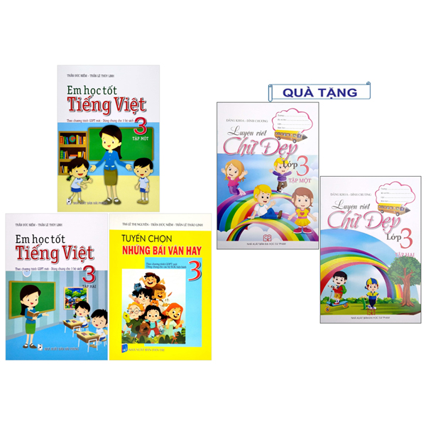 Bo Sach Em Hoc Gioi Tieng Viet 5 (Bo 3 Cuon) - Tang Kem Sach Luyen Viet Dung, Viet Dep 5