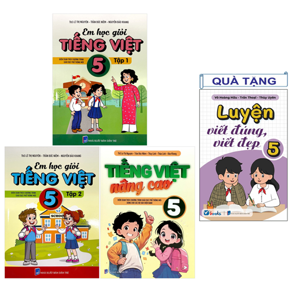 Bo Sach Em Hoc Tot Tieng Viet 4 - Tap 1 + Tap 2 (Bo 2 Cuon) - Tang Kem Sach De Hoc Tot Toan 4