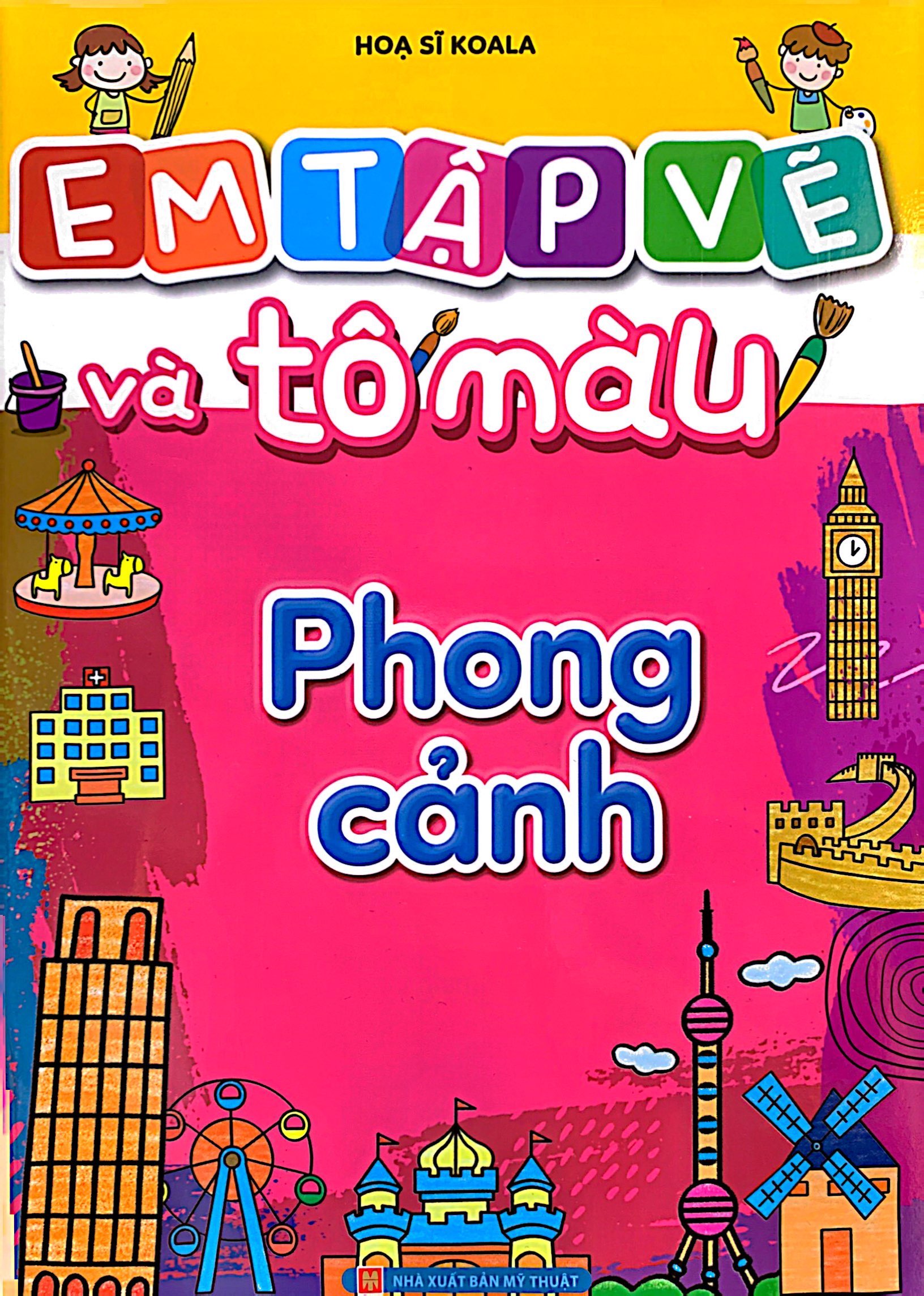 bộ sách em tập vẽ và tô màu (túi 8 cuốn)