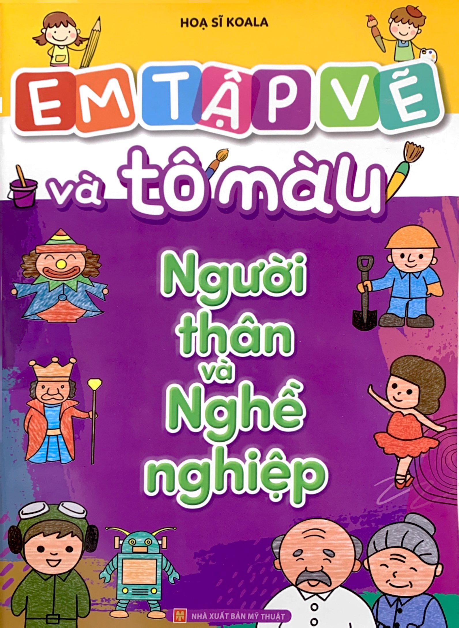 bộ sách em tập vẽ và tô màu (túi 8 cuốn)