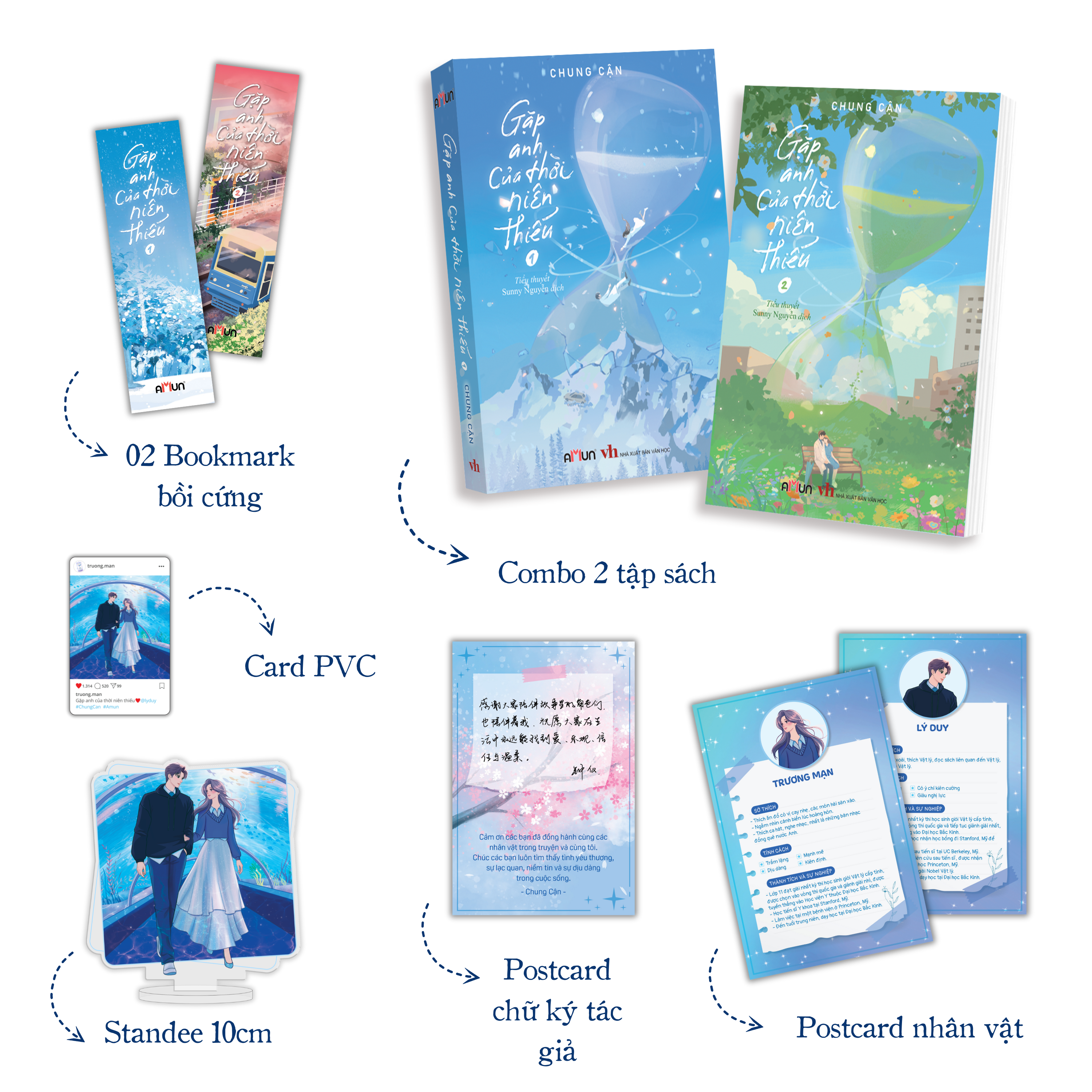 Bo Sach Gap Anh Cua Thoi Nien Thieu - Tap 1 + Tap 2 (Bo 2 Tap) - Ban Dac Biet - Tang Kem 2 Bookmark Boi Cung + 1 Postcard Chu Ky In + 2 Postcard Nhan Vat + 1 Card PVC + 1 Standee Mica