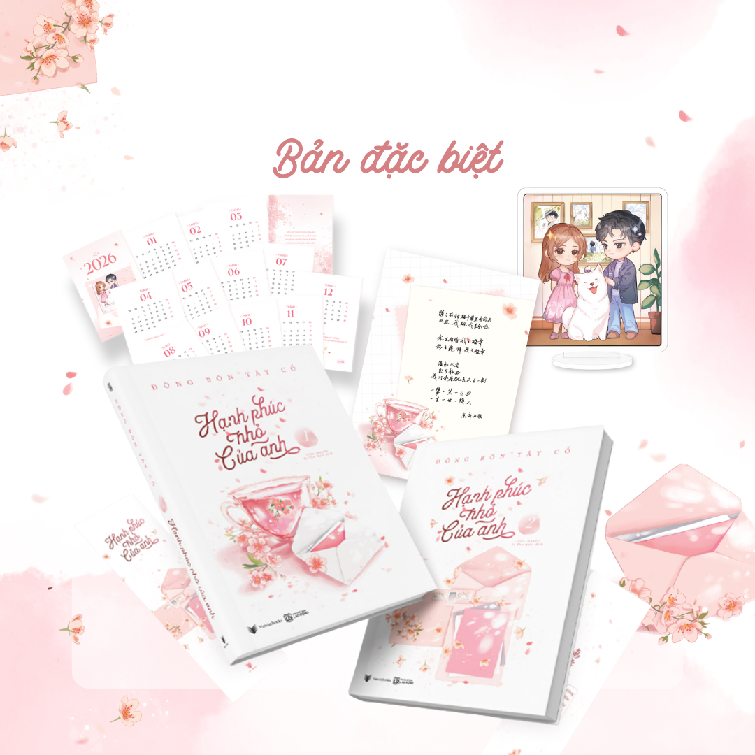 Bộ Sách Hạnh Phúc Nhỏ Của Anh - Tập 1 + Tập 2 (Bộ 2 Tập) - Bản Đặc Biệt - Tặng Kèm 2 Bookmark + 1 Tờ Gác Có Lời Nhắn Và Chữ Ký Của Tác Giả + 1 Bộ Lịch Mini + 1 Standee Mica