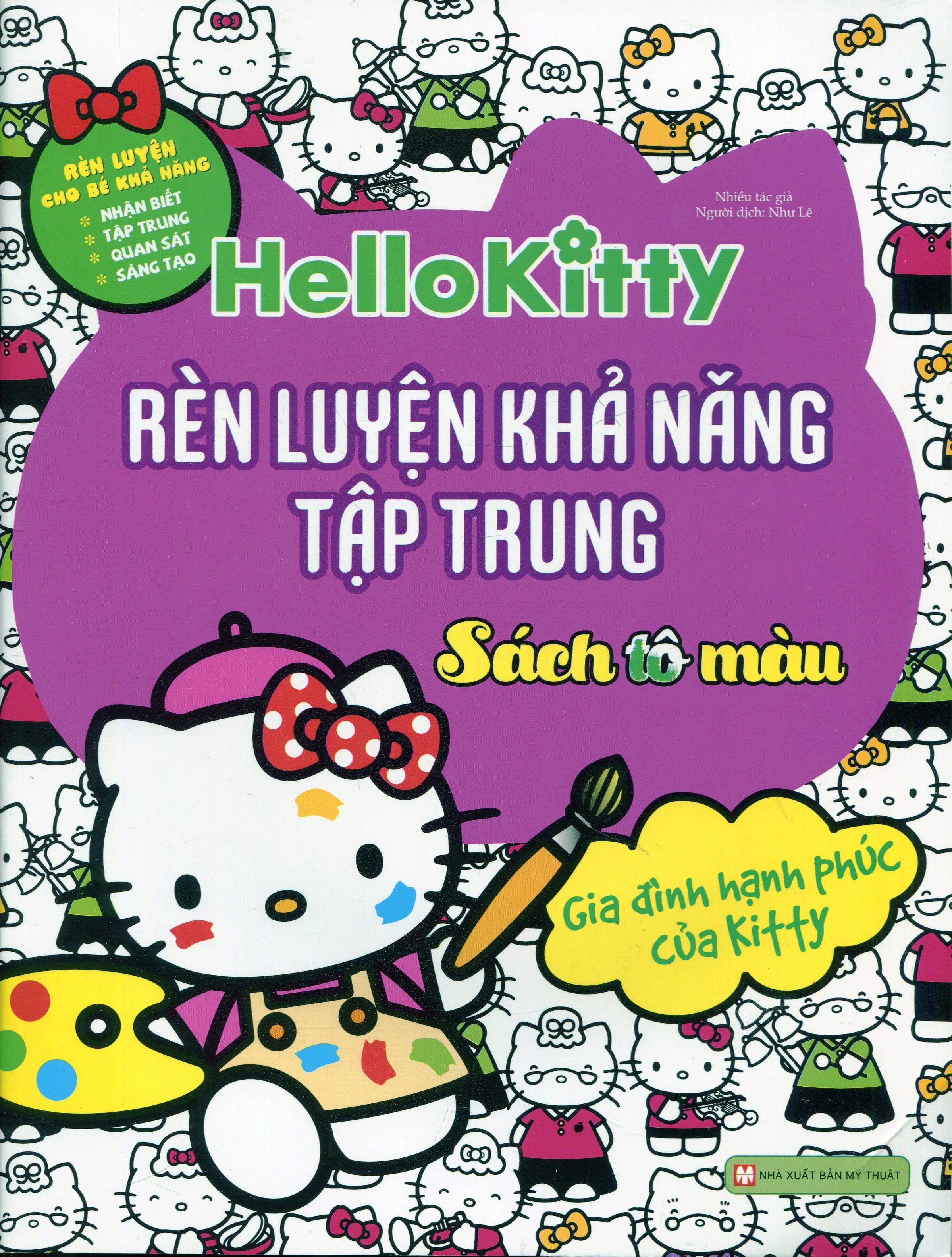 bộ sách hello kitty - rèn luyện khả năng - sách tô màu (bộ 4 cuốn)