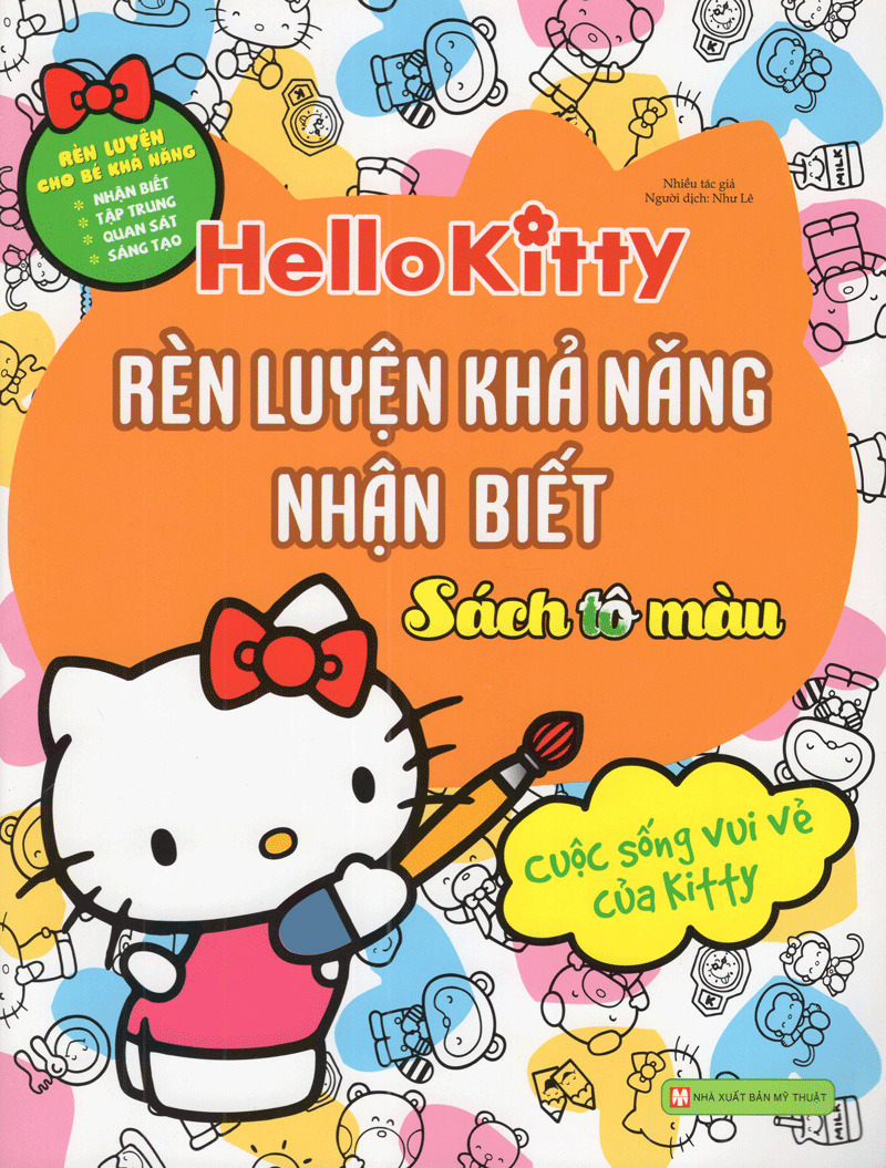 bộ sách hello kitty - rèn luyện khả năng - sách tô màu (bộ 4 cuốn)