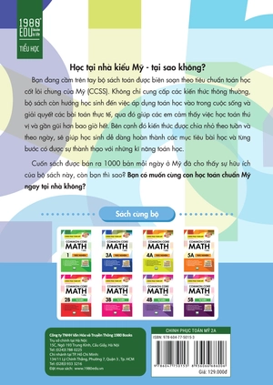 bộ sách học toán mỹ lớp 2 (bộ 3c)