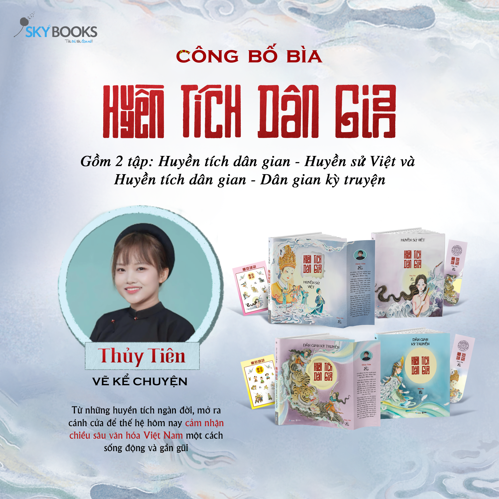 Bo Sach Huyen Tich Dan Gian - Huyen Su Viet + Dan Gian Ky Truyen (Bo 2 Cuon) - Ban Dac Biet - Tang Kem 2 Bookmark + 2 Sticker