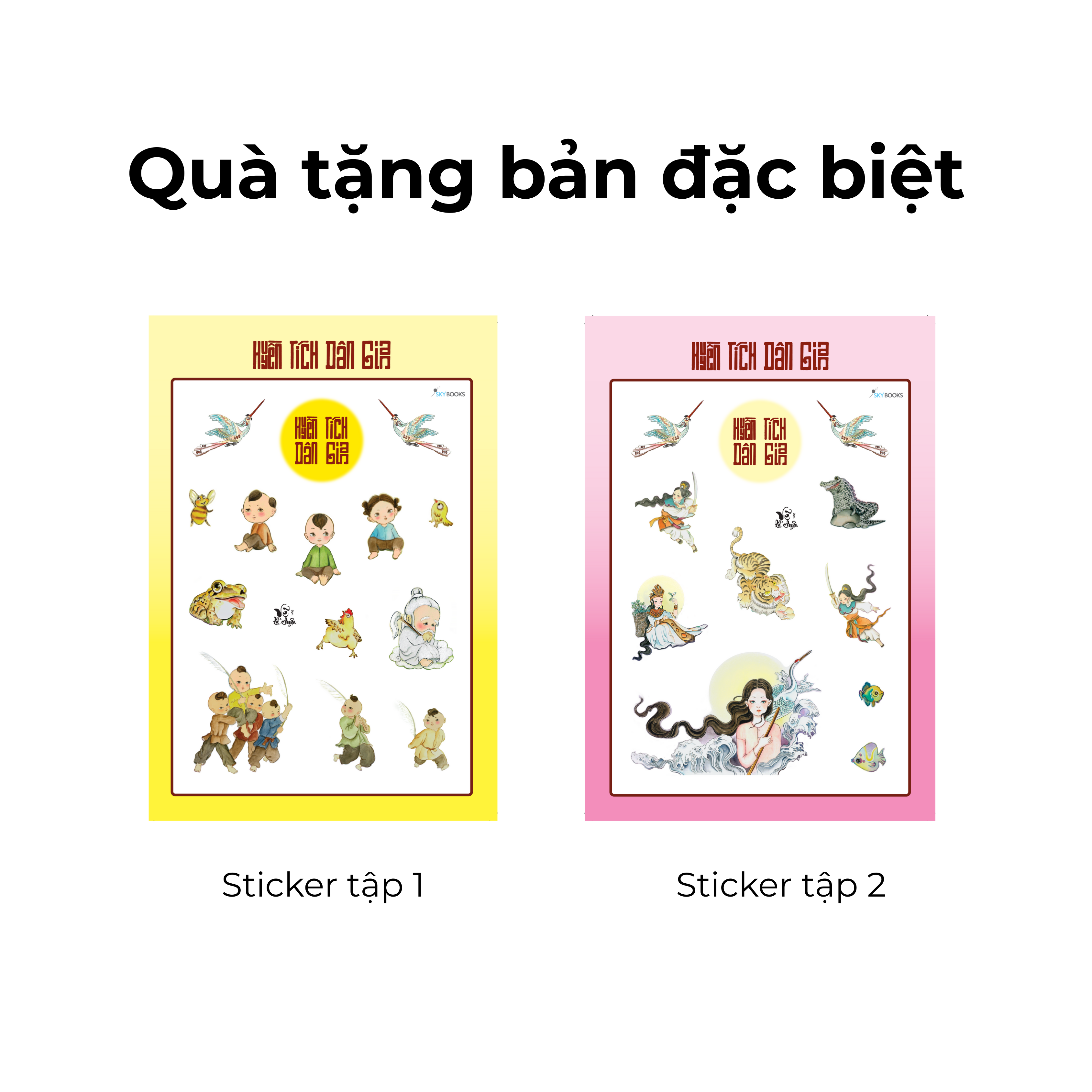 Bo Sach Huyen Tich Dan Gian - Huyen Su Viet + Dan Gian Ky Truyen (Bo 2 Cuon) - Ban Dac Biet - Tang Kem 2 Bookmark + 2 Sticker