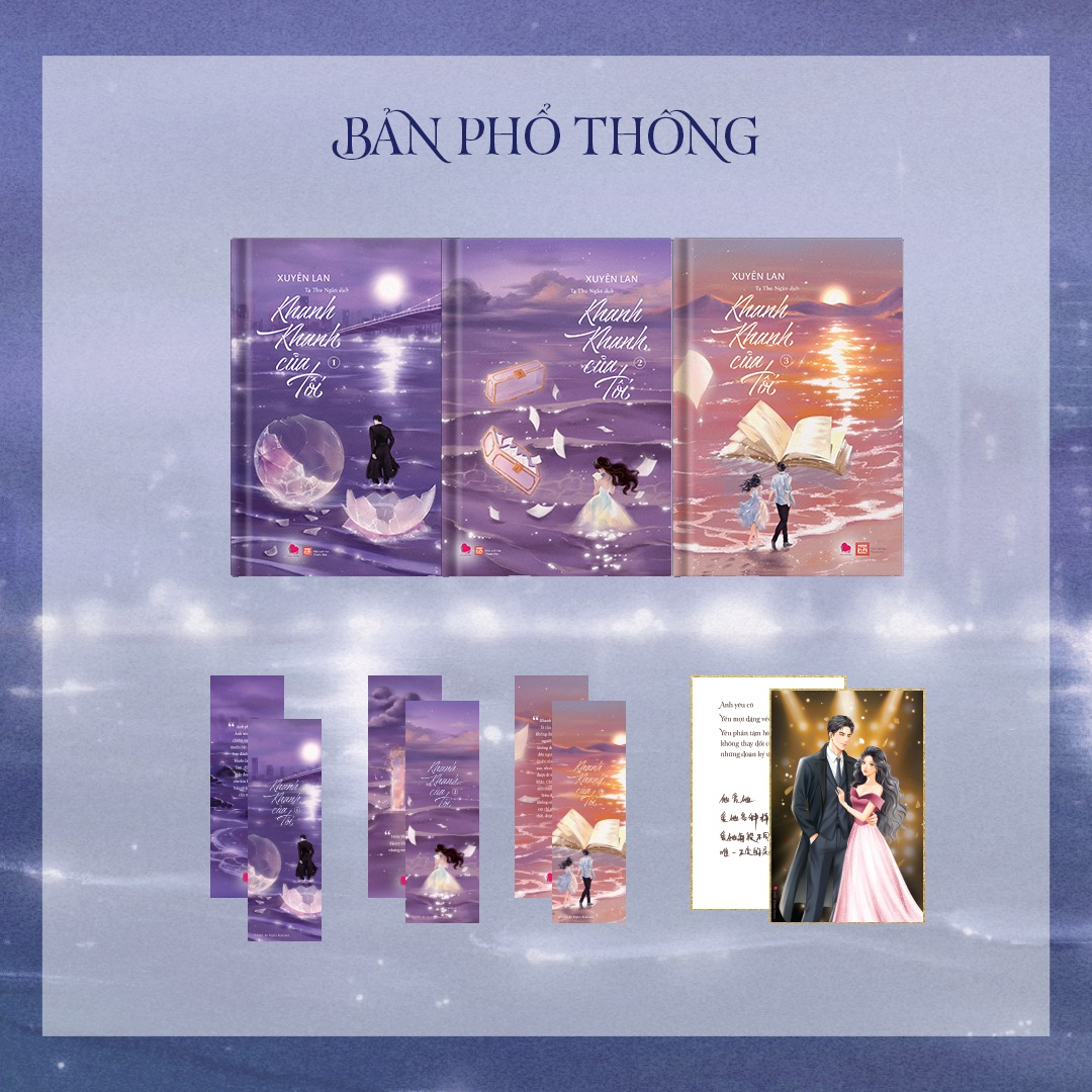 Bo Sach Khanh Khanh Cua Toi - Tap 1 + Tap 2 + Tap 3 (Bo 3 Tap) - Tang Kem 3 Bookmark Chu Nhat Boi Cung + 1 Postcard In Loi Nhan, Chu Ky Tac Gia Boi Cung