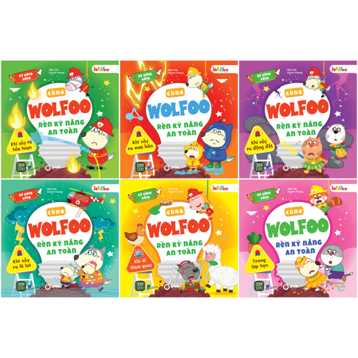 bộ sách kỹ năng sống - cùng wolfoo rèn kỹ năng an toàn (bộ 6 cuốn)