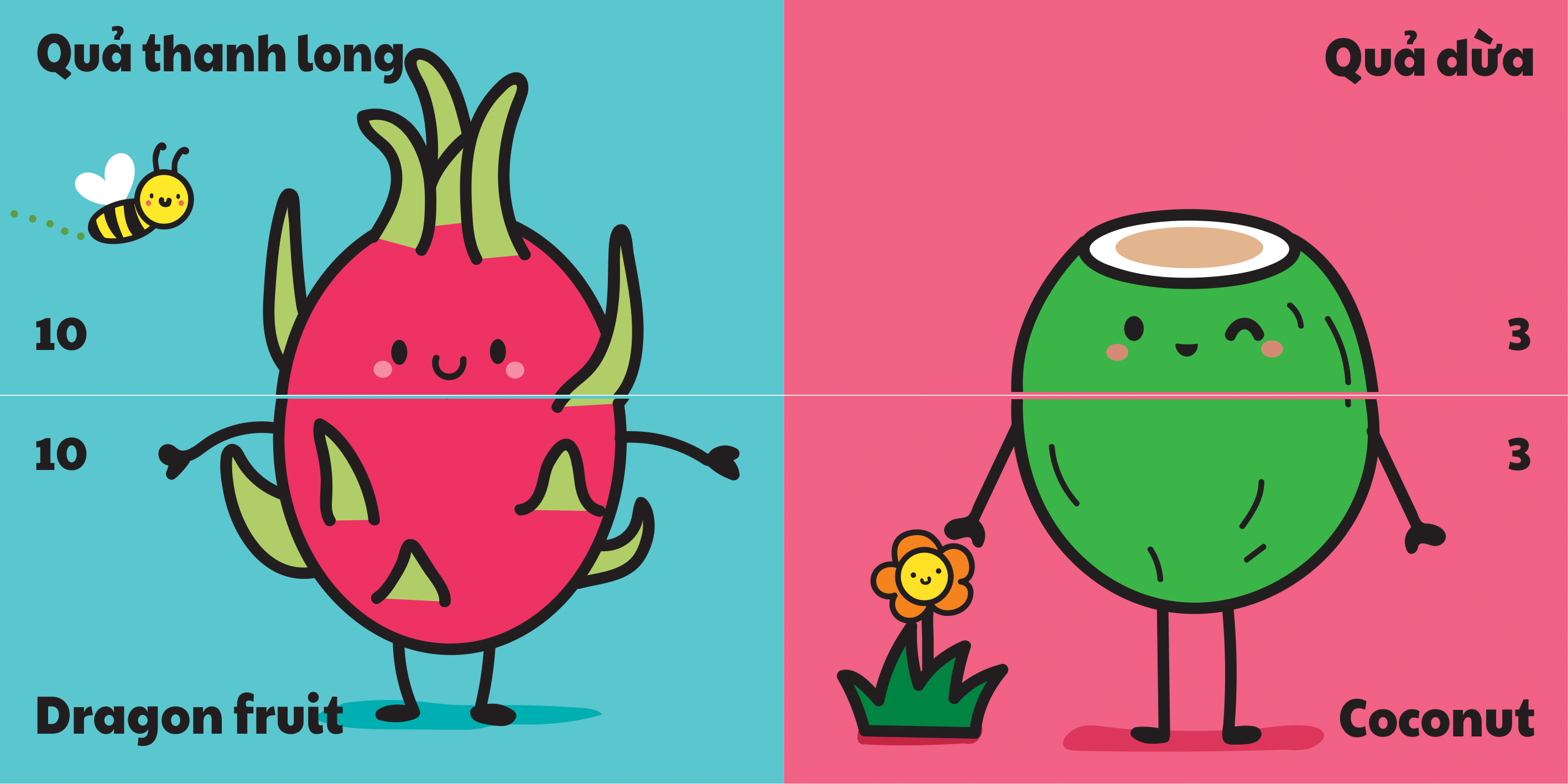 bộ sách lắp ghép kích thích tư duy logic đầu tiên cho bé: các loại quả (sách vải - song ngữ) (dành cho bé từ 0 tuổi)