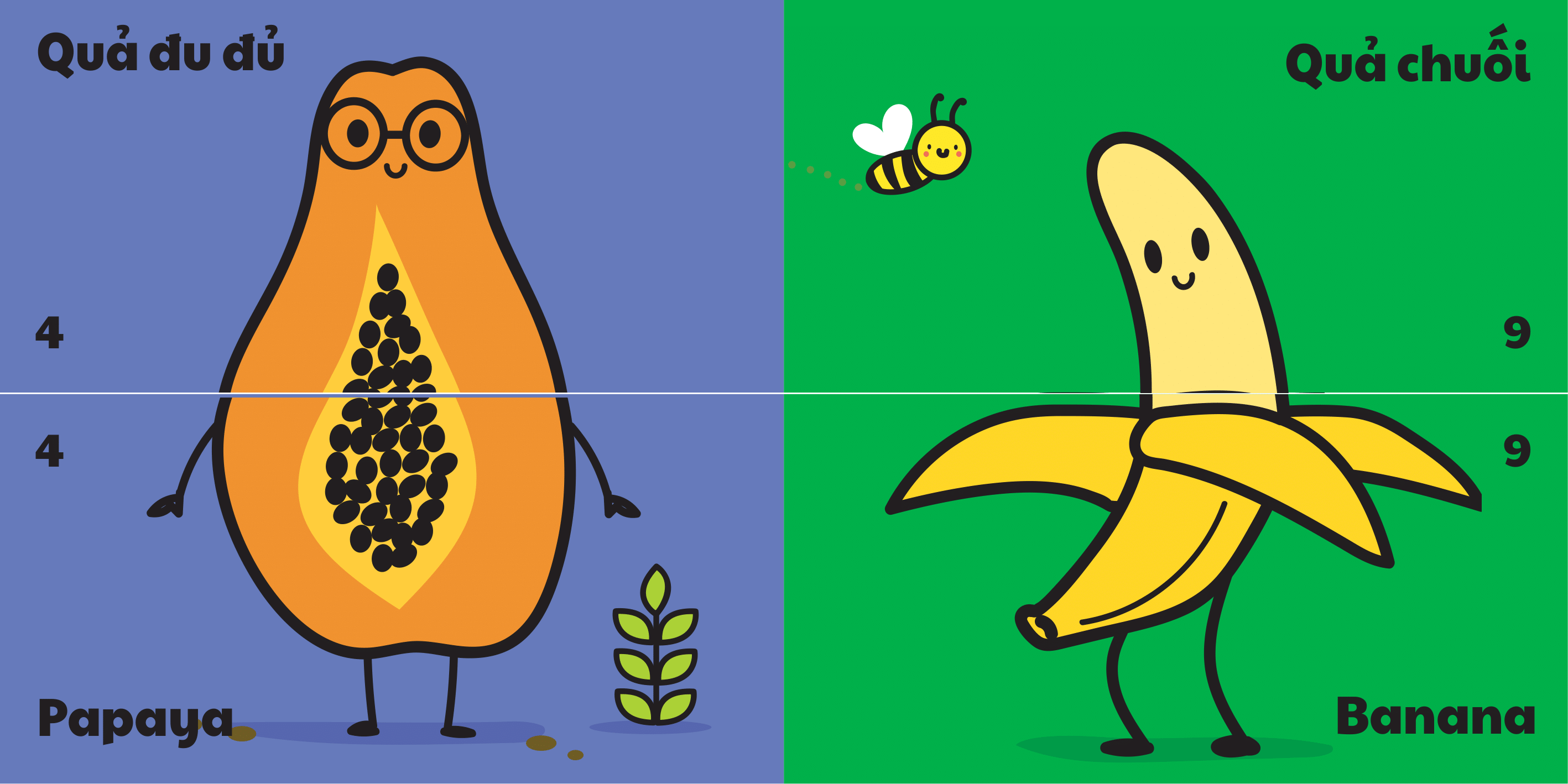 bộ sách lắp ghép kích thích tư duy logic đầu tiên cho bé: các loại quả (sách vải - song ngữ) (dành cho bé từ 0 tuổi)