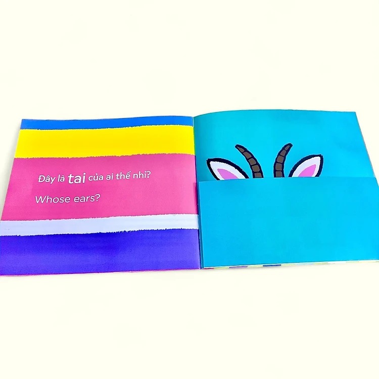 bộ sách lật mở khám phá song ngữ - tai của ai thế nhỉ? - whose ears?