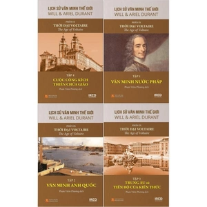 bộ sách lịch sử văn minh thế giới - phần ix - thời đại voltaire (bộ 4 cuốn)
