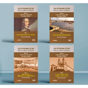 bộ sách lịch sử văn minh thế giới - phần ix - thời đại voltaire (bộ 4 cuốn)