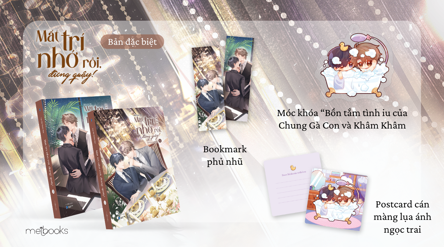 bộ sách mất trí nhớ rồi, đừng quậy! - tập 1 + tập 2 (bộ 2 tập) - bản đặc biệt - tặng kèm bookmark + postcard + móc khóa