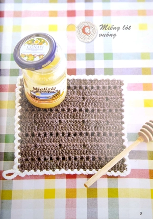 bộ sách móc len sợi 15 mẫu thời trang + móc len sợi tấm lót, thảm (bộ 2 cuốn)