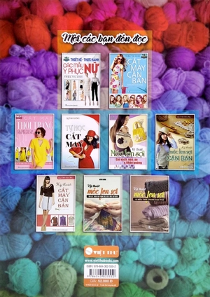 bộ sách móc len sợi: thời trang hè thu + thời trang xuân hè + 15 mẫu thời trang + móc len sợi tấm lót, thảm, hoa trang trí, giày, nón, giỏ xách,… (bộ 4 cuốn)