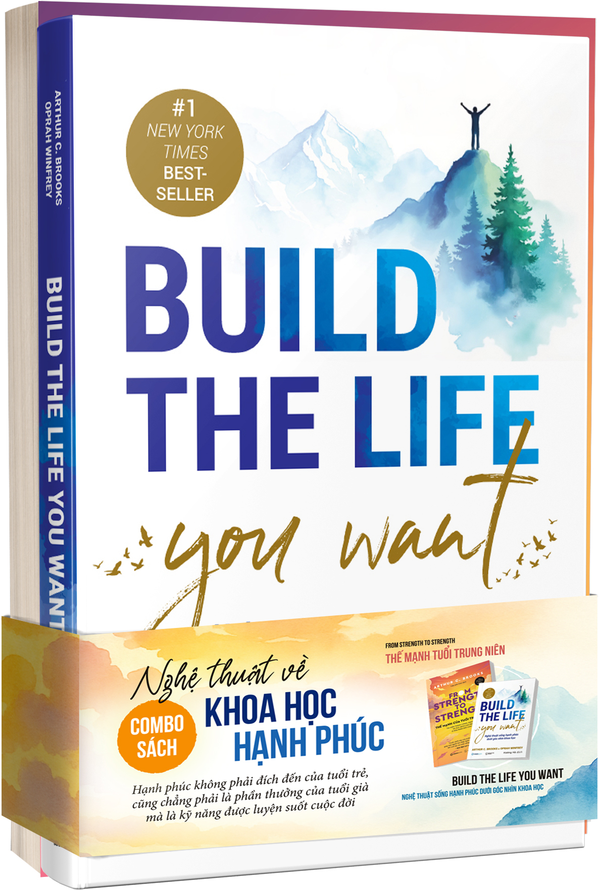 Bo Sach Nghe Thuat Ve Khoa Hoc Hanh Phuc - The Manh Tuoi Trung Nien + Build The Life You Want (Bo 2 Cuon)