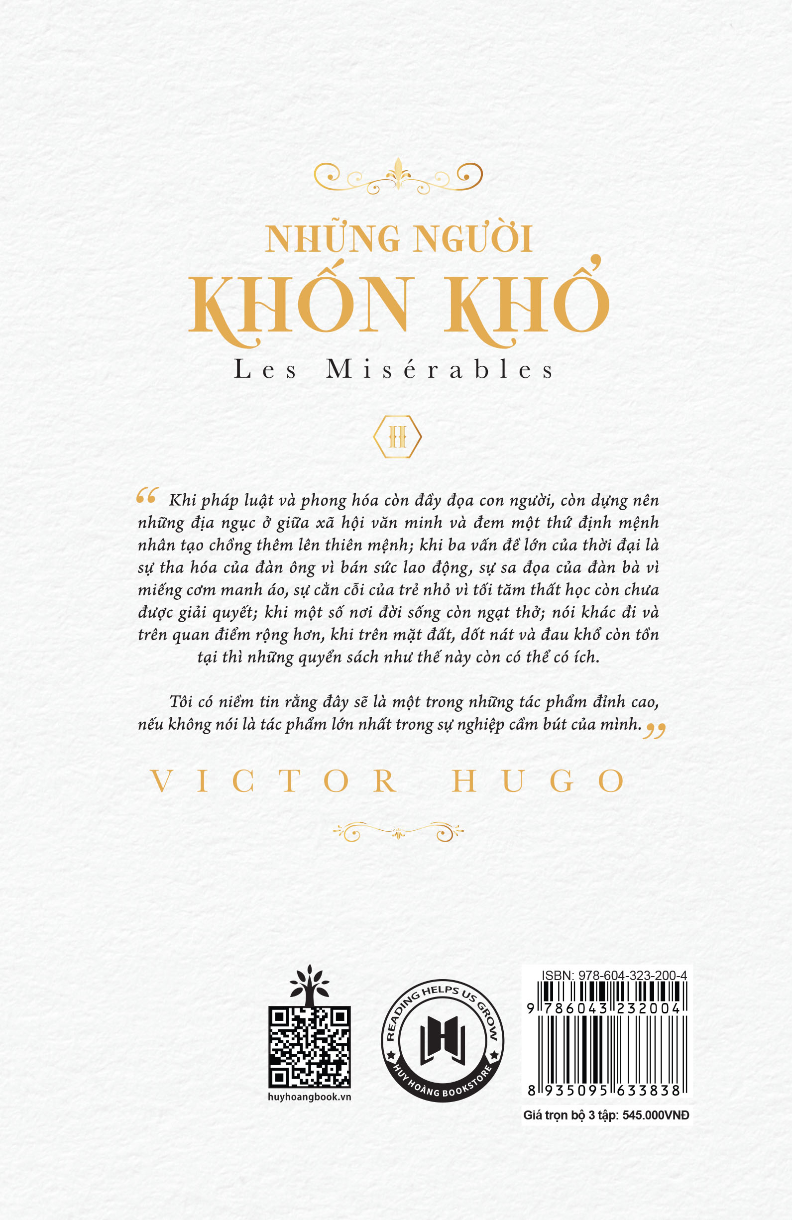 bộ sách những người khốn khổ (bộ 3 cuốn) (tái bản 2024)