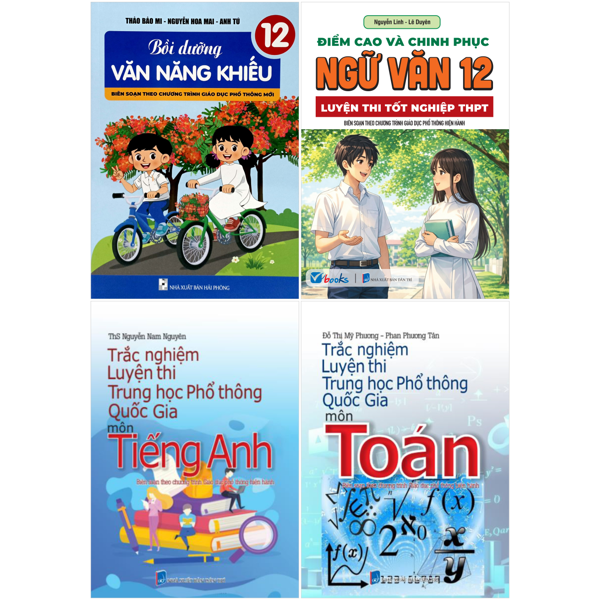 Bộ Sách Ôn Luyện Thi Tốt Nghiệp Trung Học Phổ Thông Ngữ Văn-Toán-Tiếng Anh (Bộ 5 Cuốn)