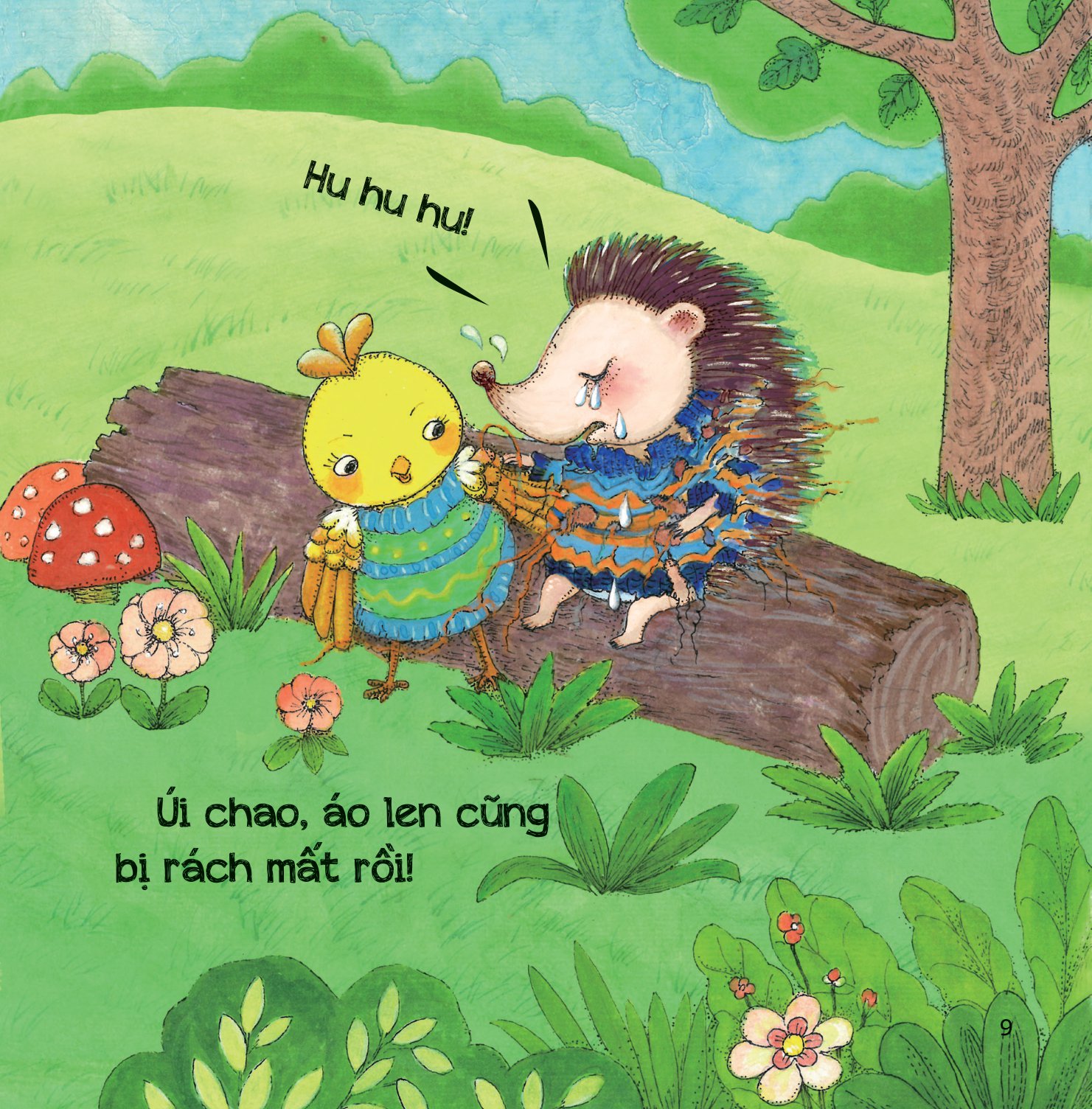 bộ sách phát triển iq - eq đầu đời cho bé - biết quý trọng tình bạn - nhím con mặc áo