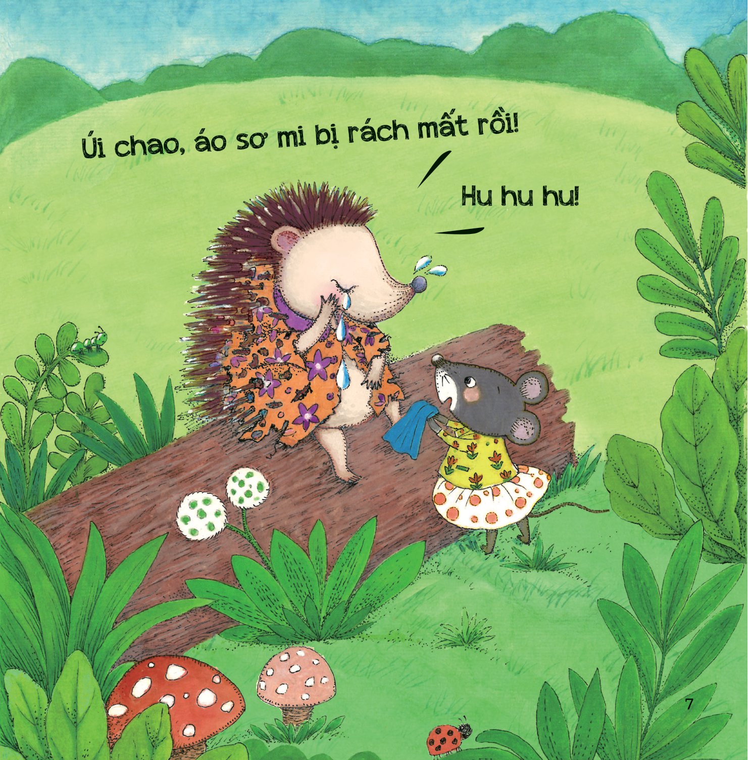 bộ sách phát triển iq - eq đầu đời cho bé - biết quý trọng tình bạn - nhím con mặc áo