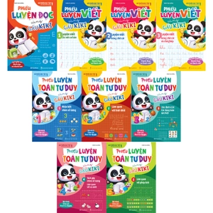 bộ sách phiếu học tập cùng gấu kiki (bộ 9 cuốn)