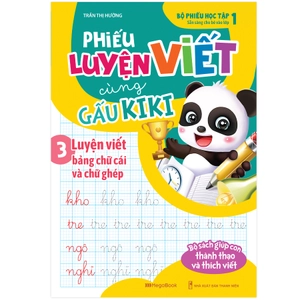 bộ sách phiếu luyện đọc luyện viết cùng gấu kiki (bộ 4 cuốn)