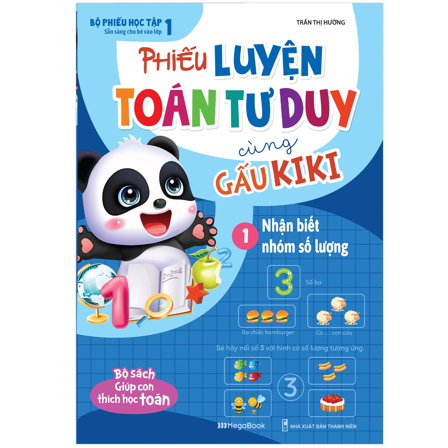 bộ sách phiếu luyện toán tư duy cùng gấu kiki (bộ 5 cuốn)
