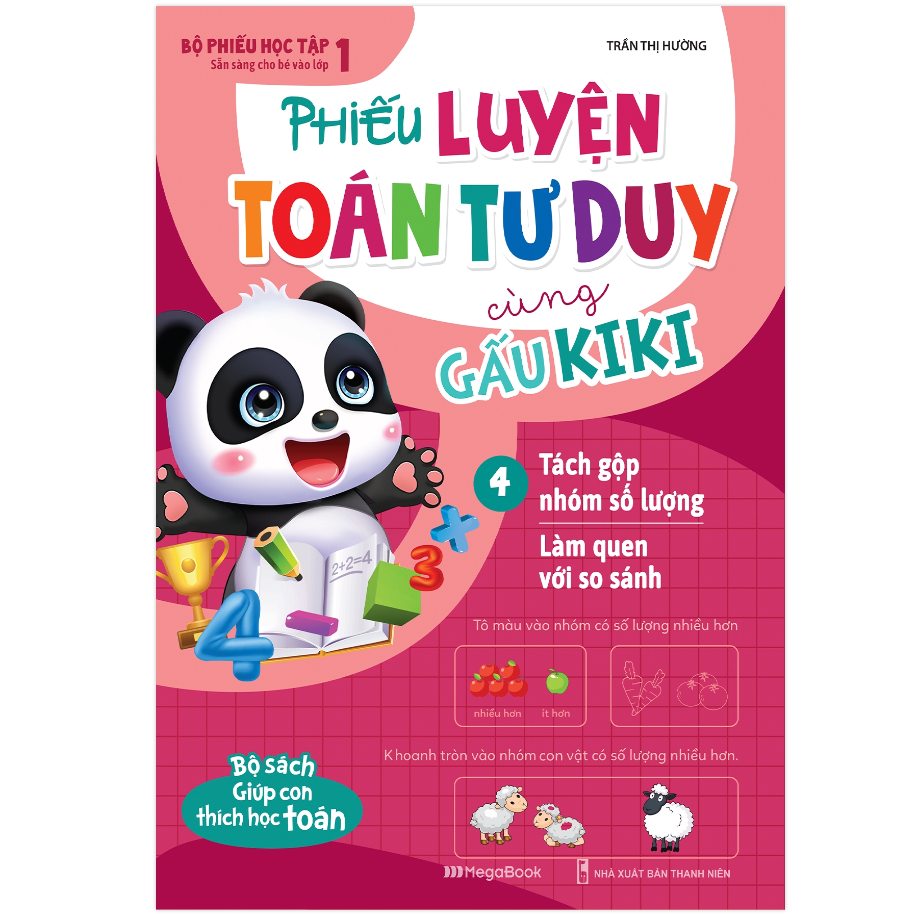 bộ sách phiếu luyện toán tư duy cùng gấu kiki (bộ 5 cuốn)