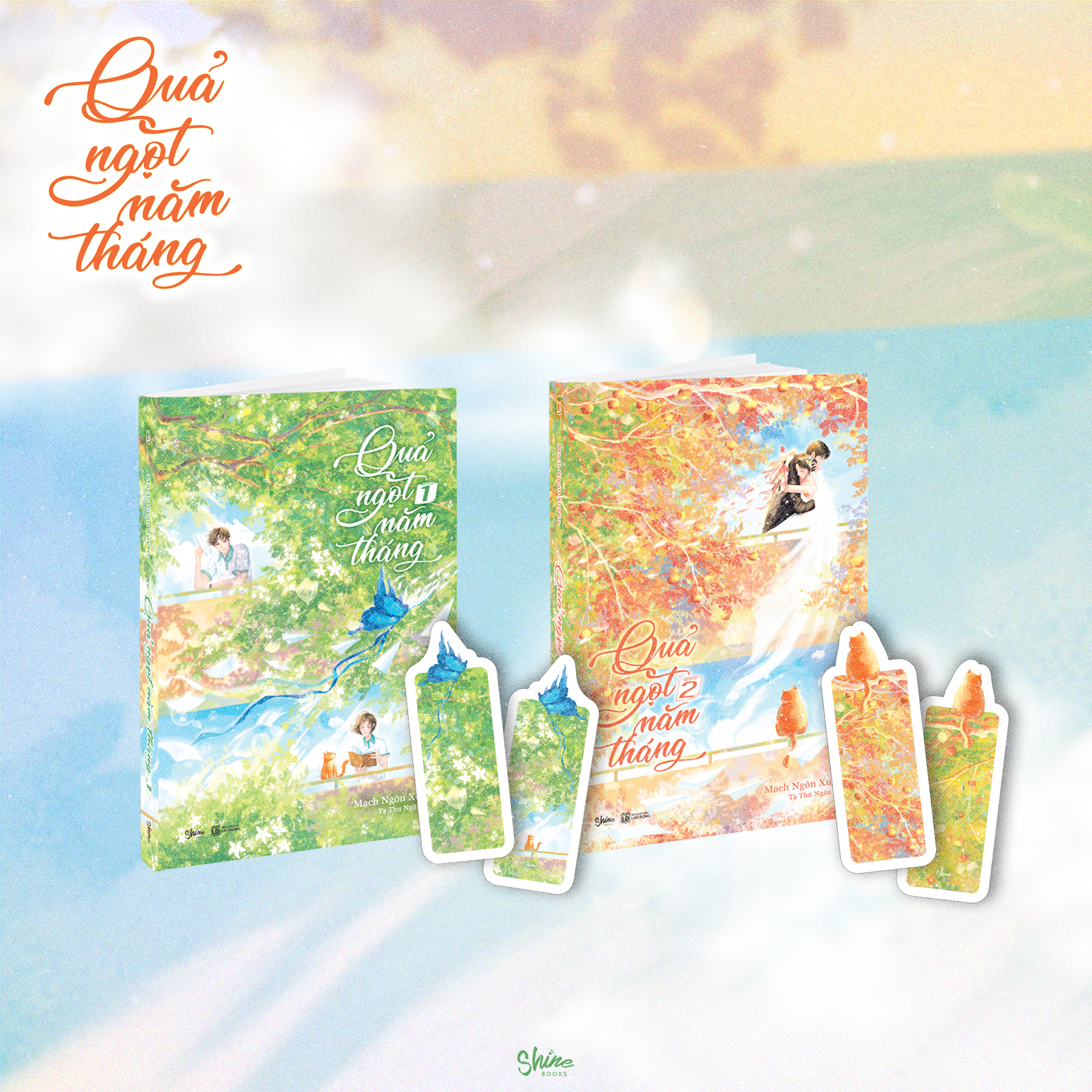 Bo Sach Qua Ngot Nam Thang - Tap 1 + Tap 2 (Bo 2 Tap) - Tang Kem 2 Bookmark Can Mang Lua Anh Ngoc Trai