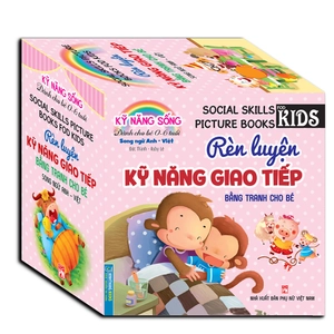 bộ sách rèn luyện kỹ năng giao tiếp bằng tranh cho bé 0 - 6 tuổi (song ngữ anh việt) (bộ 8 cuốn)