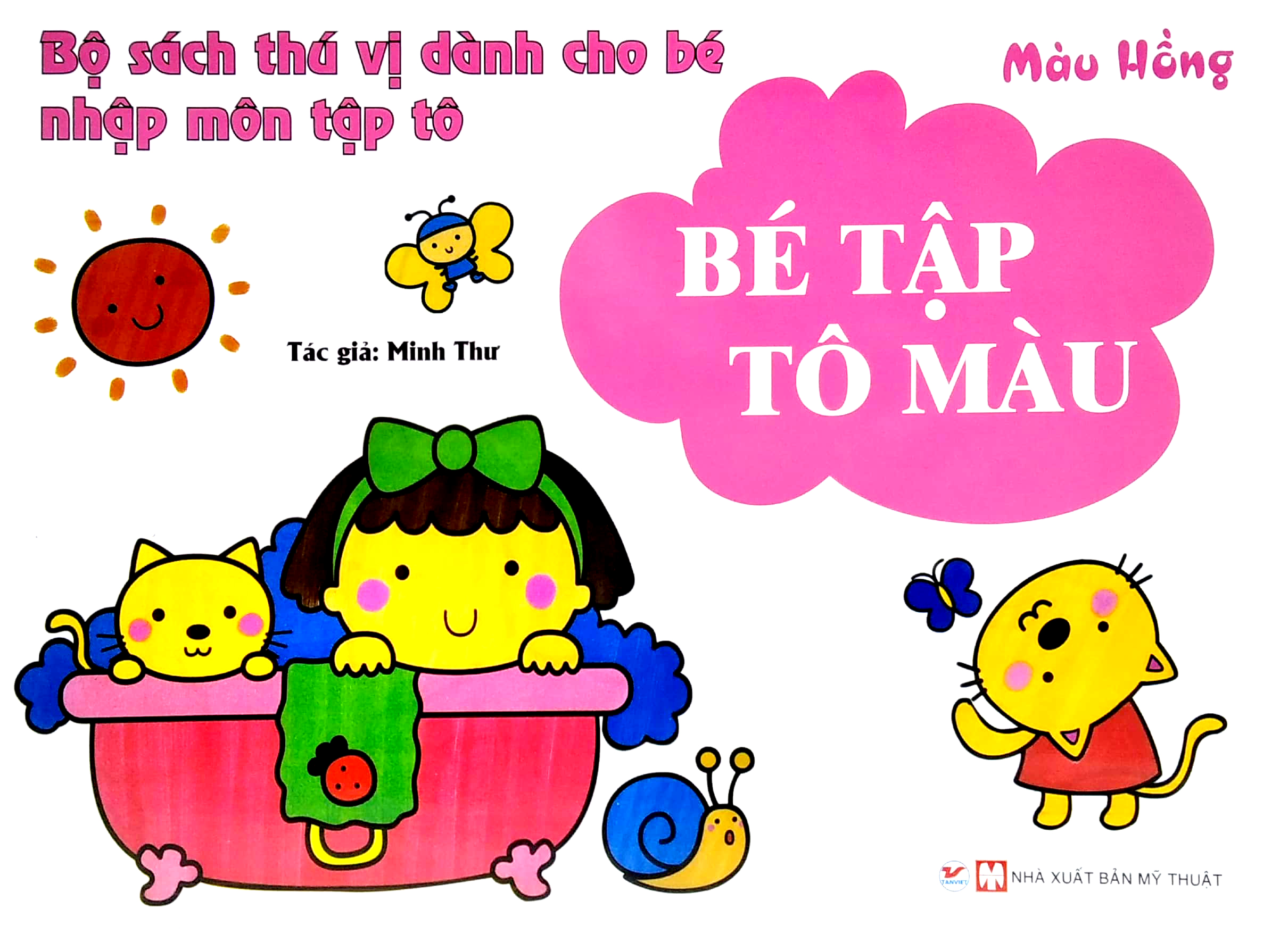 bộ sách thú vị dành cho bé nhập môn tập tô - bé tập tô màu - màu hồng