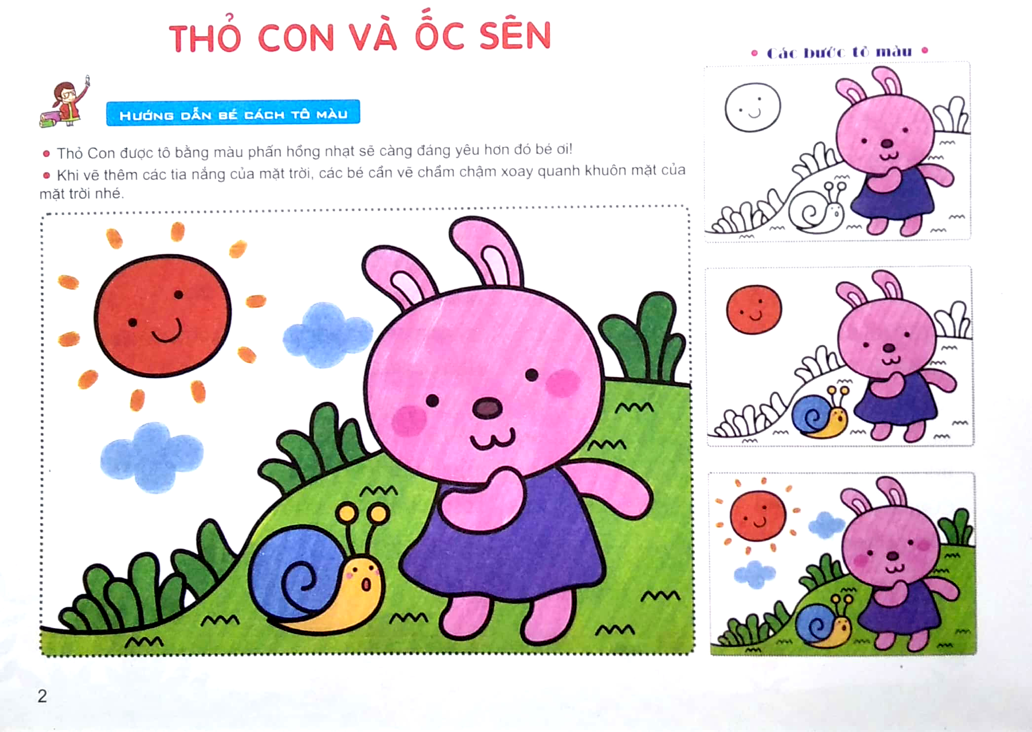 bộ sách thú vị dành cho bé nhập môn tập tô - bé tập tô màu - màu hồng