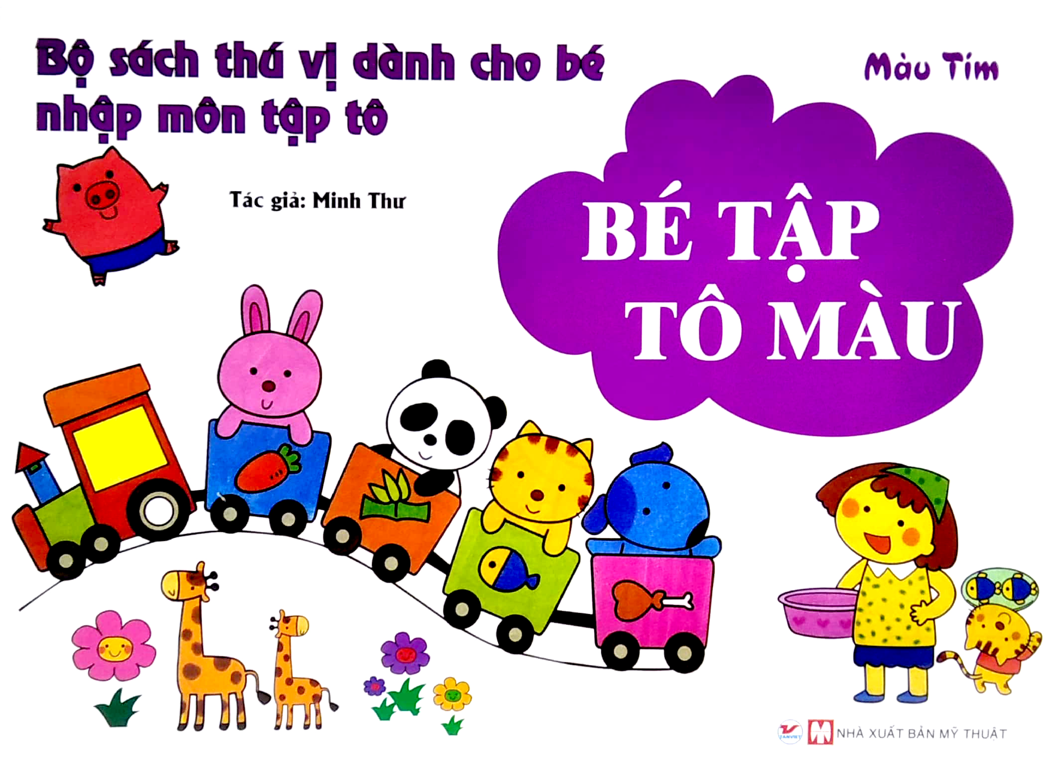 bộ sách thú vị dành cho bé nhập môn tập tô - bé tập tô màu - màu tím