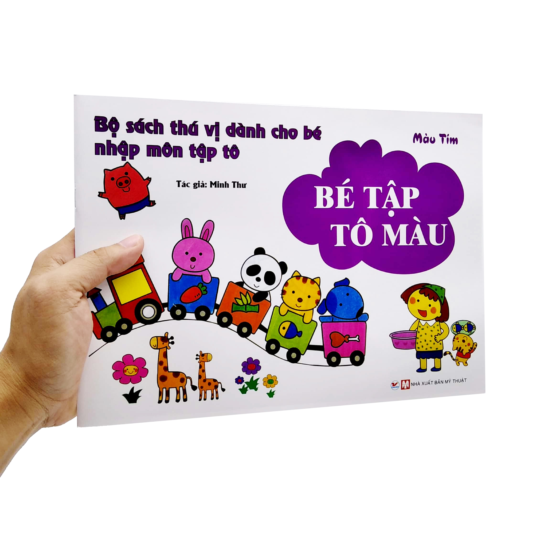 bộ sách thú vị dành cho bé nhập môn tập tô - bé tập tô màu - màu tím