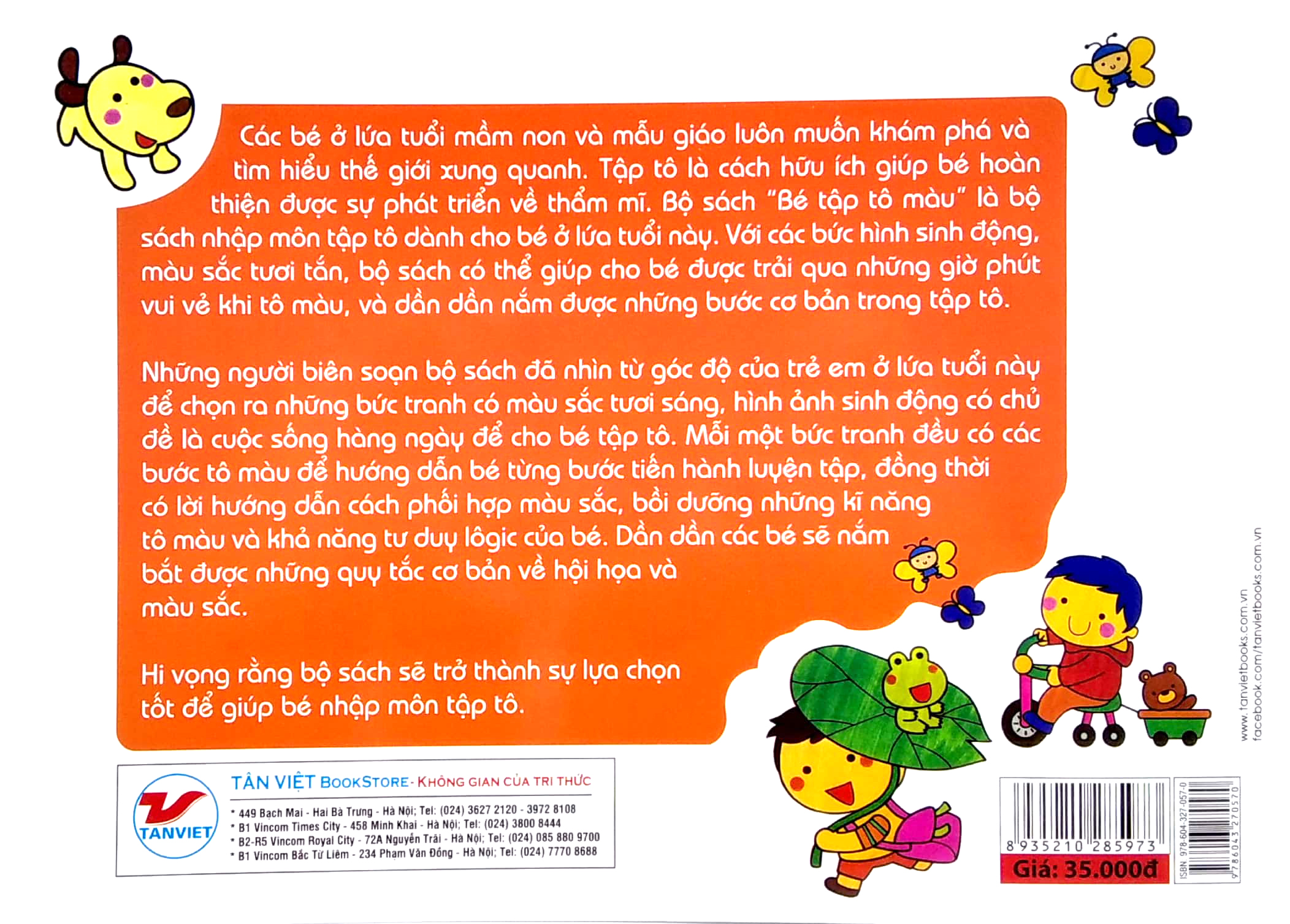 bộ sách thú vị dành cho bé nhập môn tập tô - bé tập tô màu - màu vàng cam