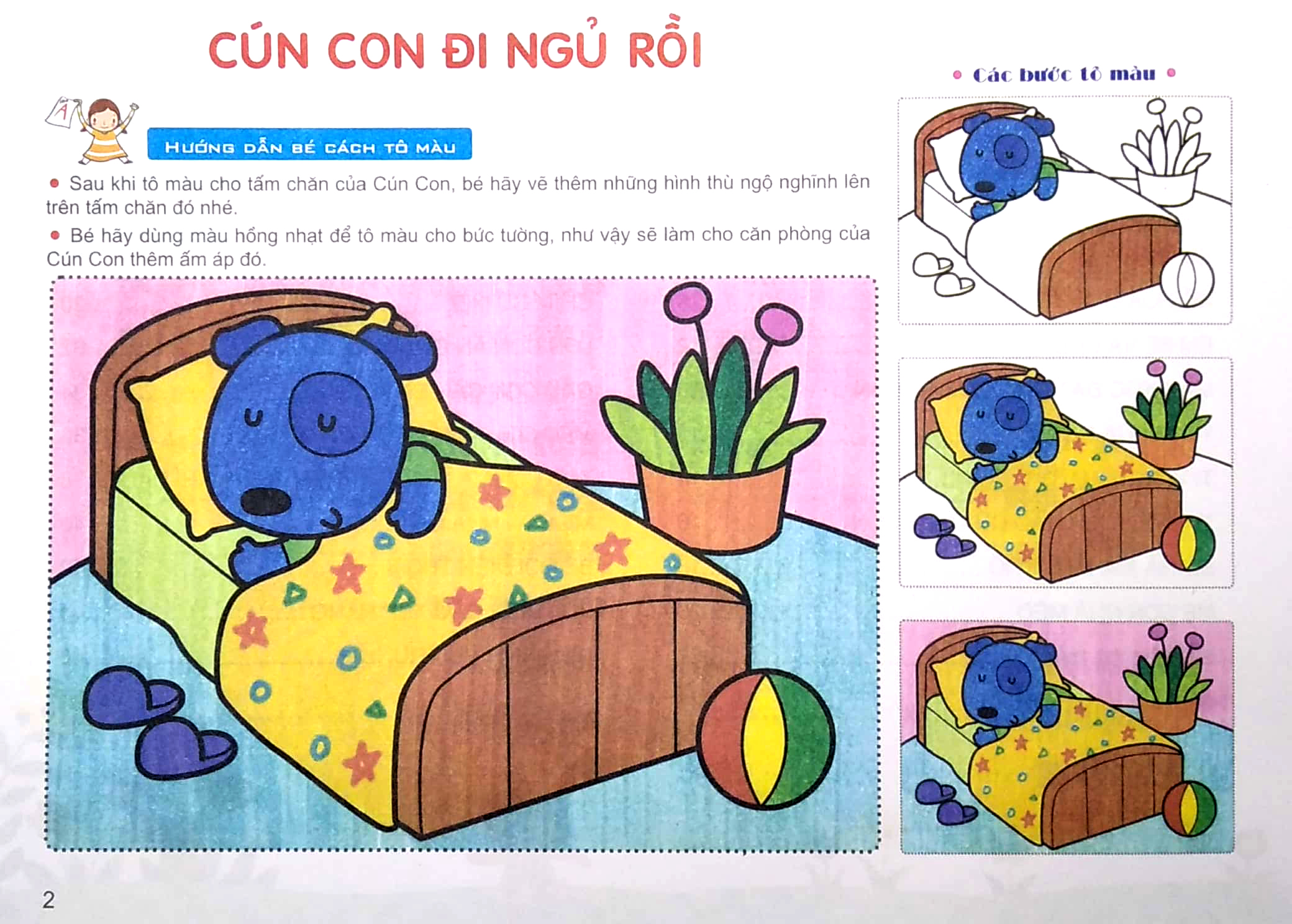 bộ sách thú vị dành cho bé nhập môn tập tô - bé tập tô màu - màu xanh lá cây